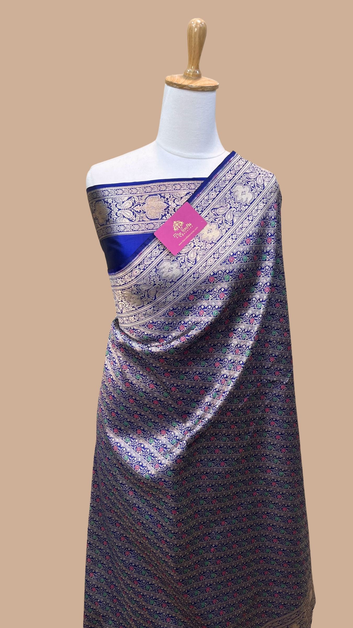 Pure Katan Silk Handloom Banarasi Saree - Tanchui Brocade Meena