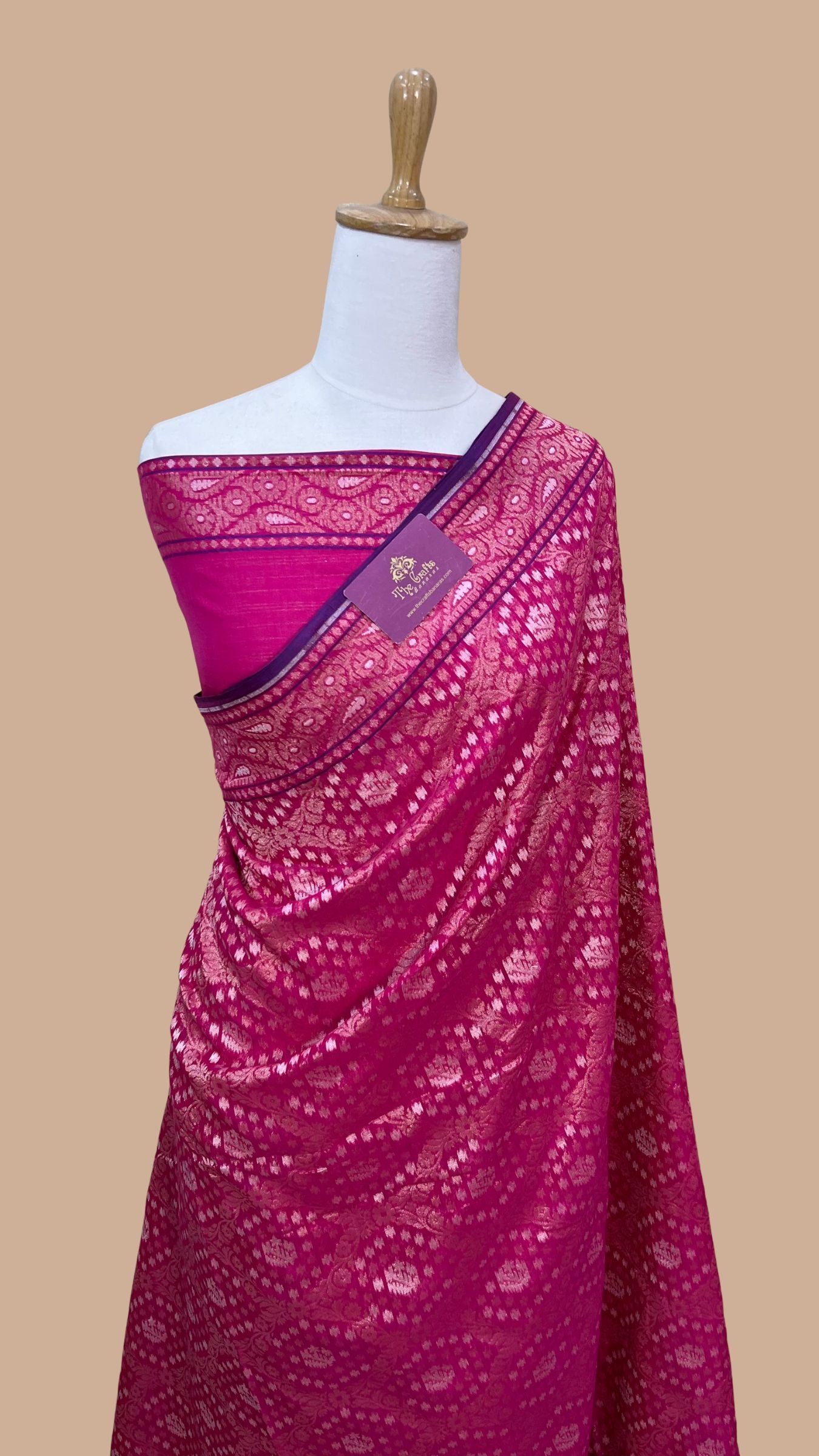 Pure Ektara Cotton Jamdani Banarasi Saree - Alfi