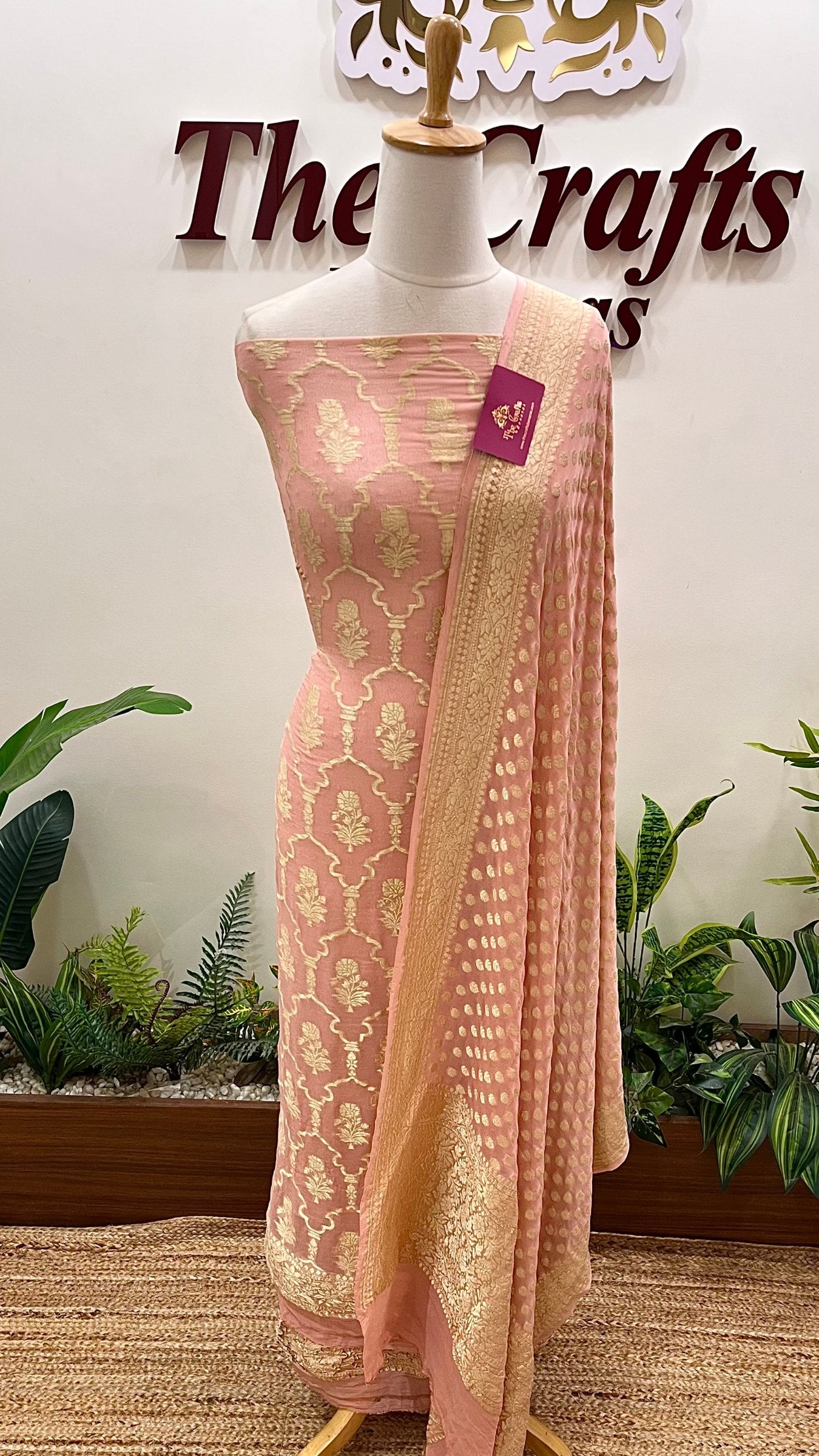 Banarasi Khaddi Georgette Dress Material