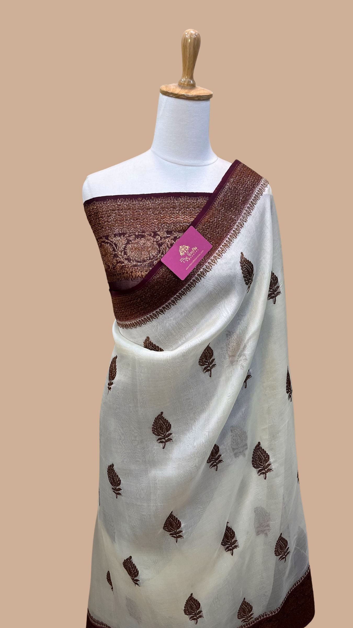 Pure Kora Silk Handloom Banarasi Saree