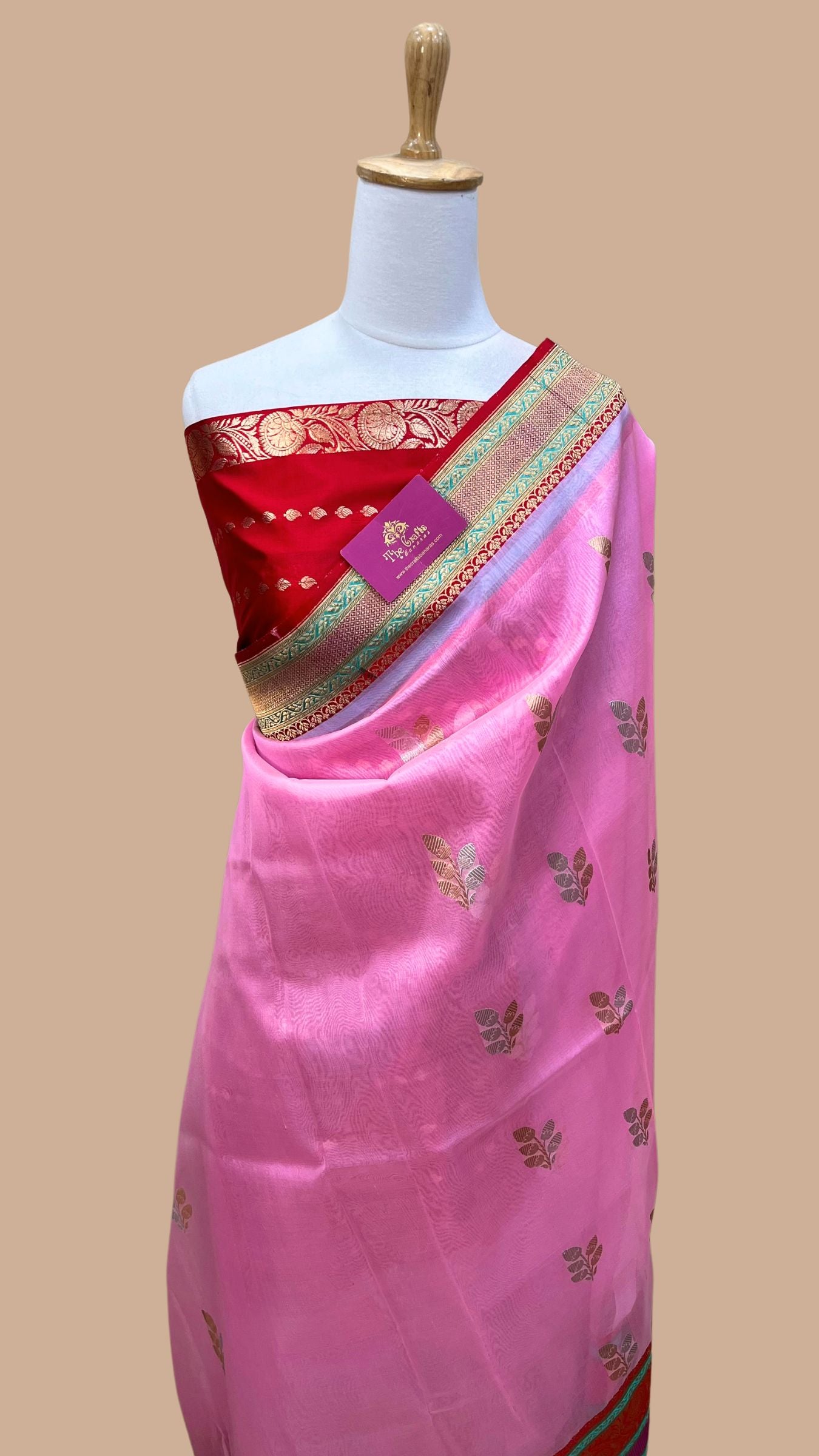 Pure Kora Silk Handloom Banarasi Saree - with sona rupa kadhua motifs