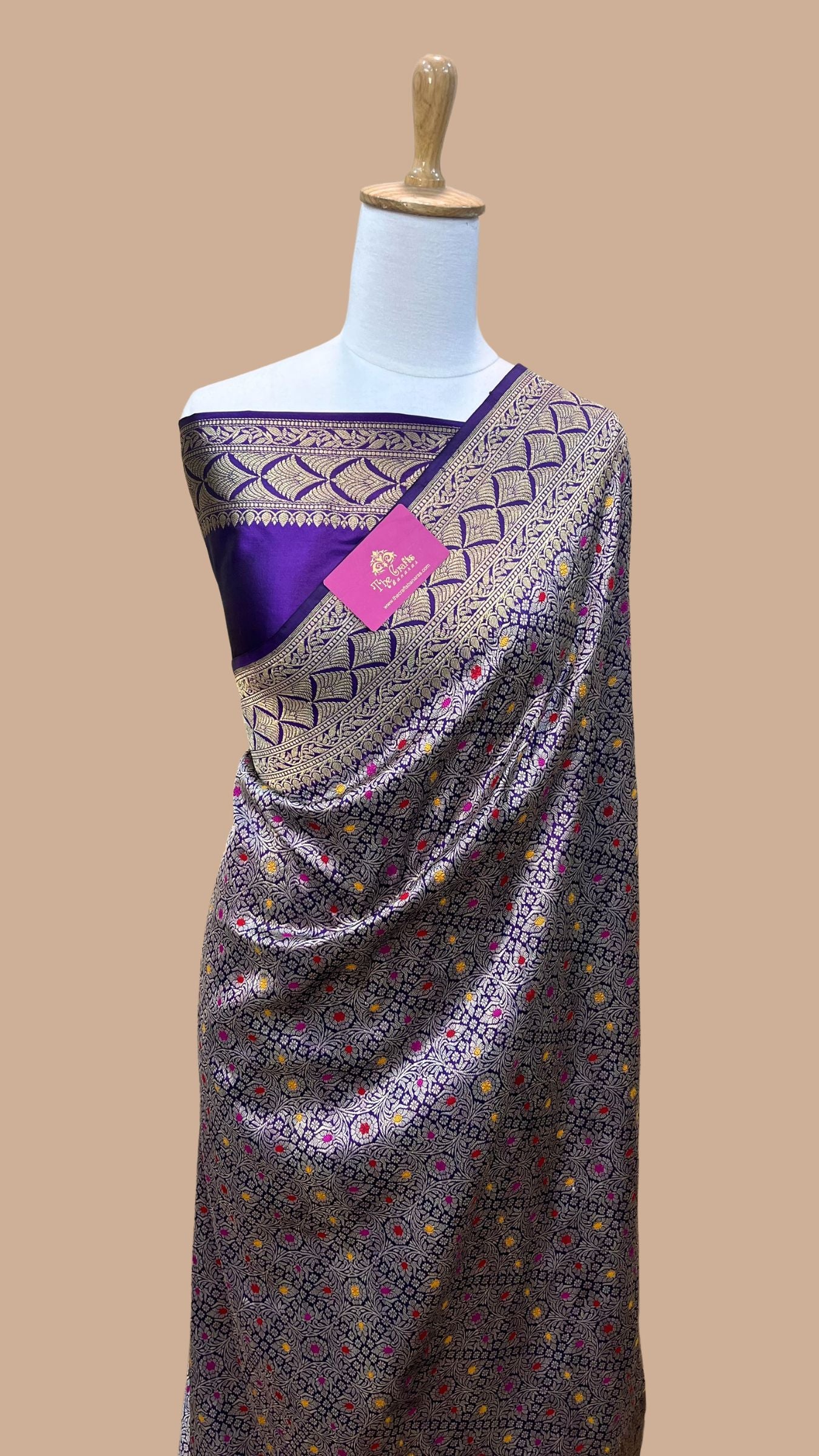 Pure Katan Silk Handloom Banarasi Saree - Tanchui Brocade Meena