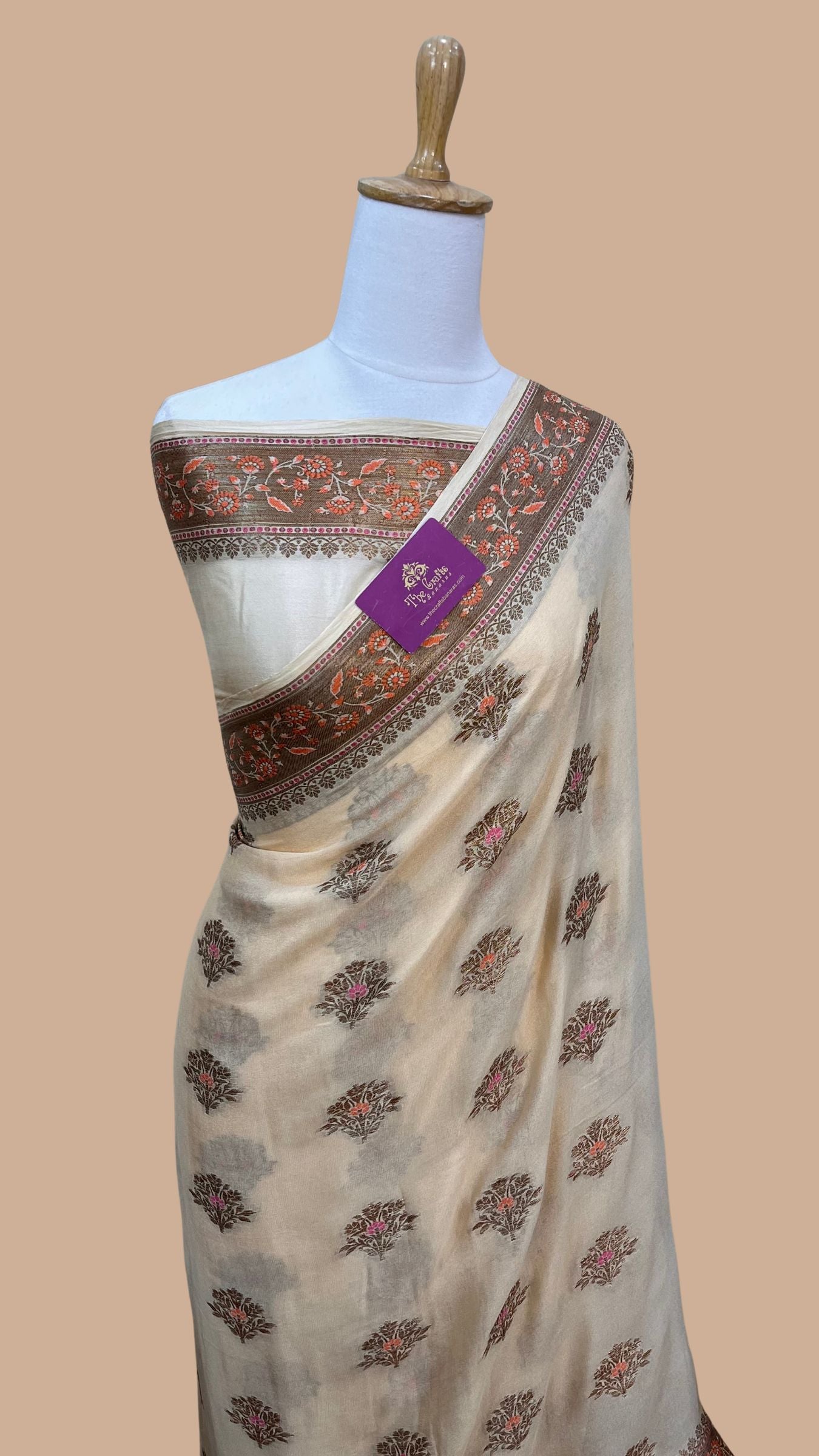 Pure Khaddi Chiffon Banarasi Saree