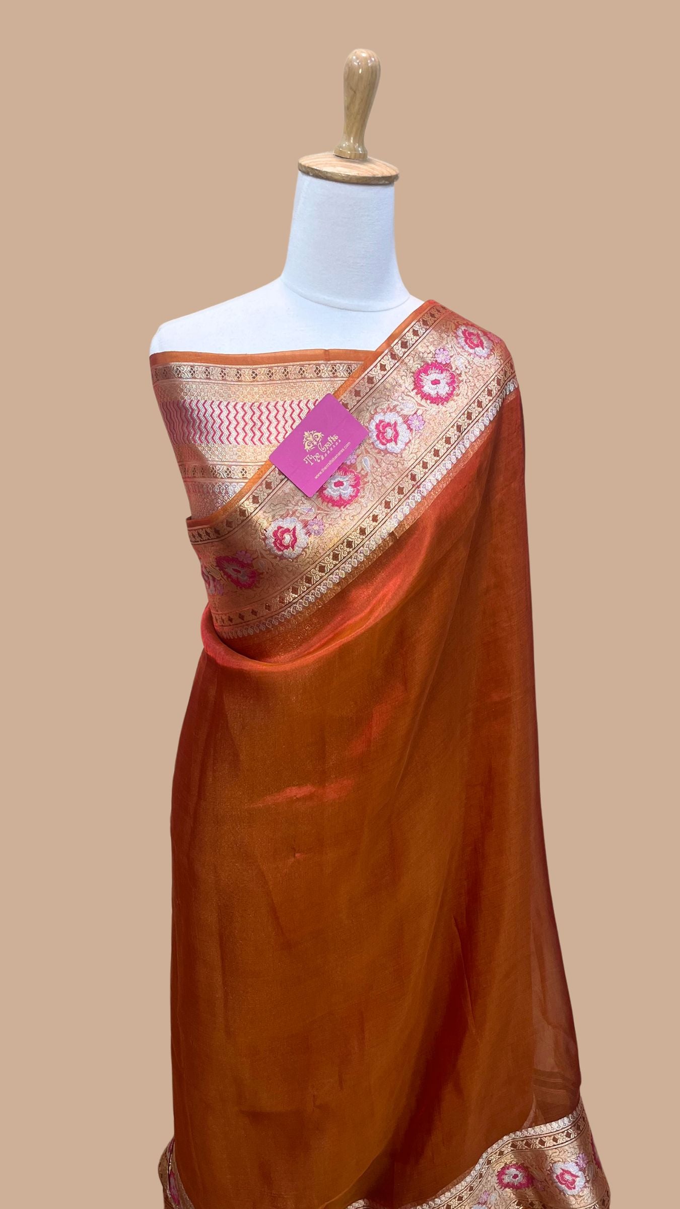 Pure Kora Silk Handloom Banarasi Saree
