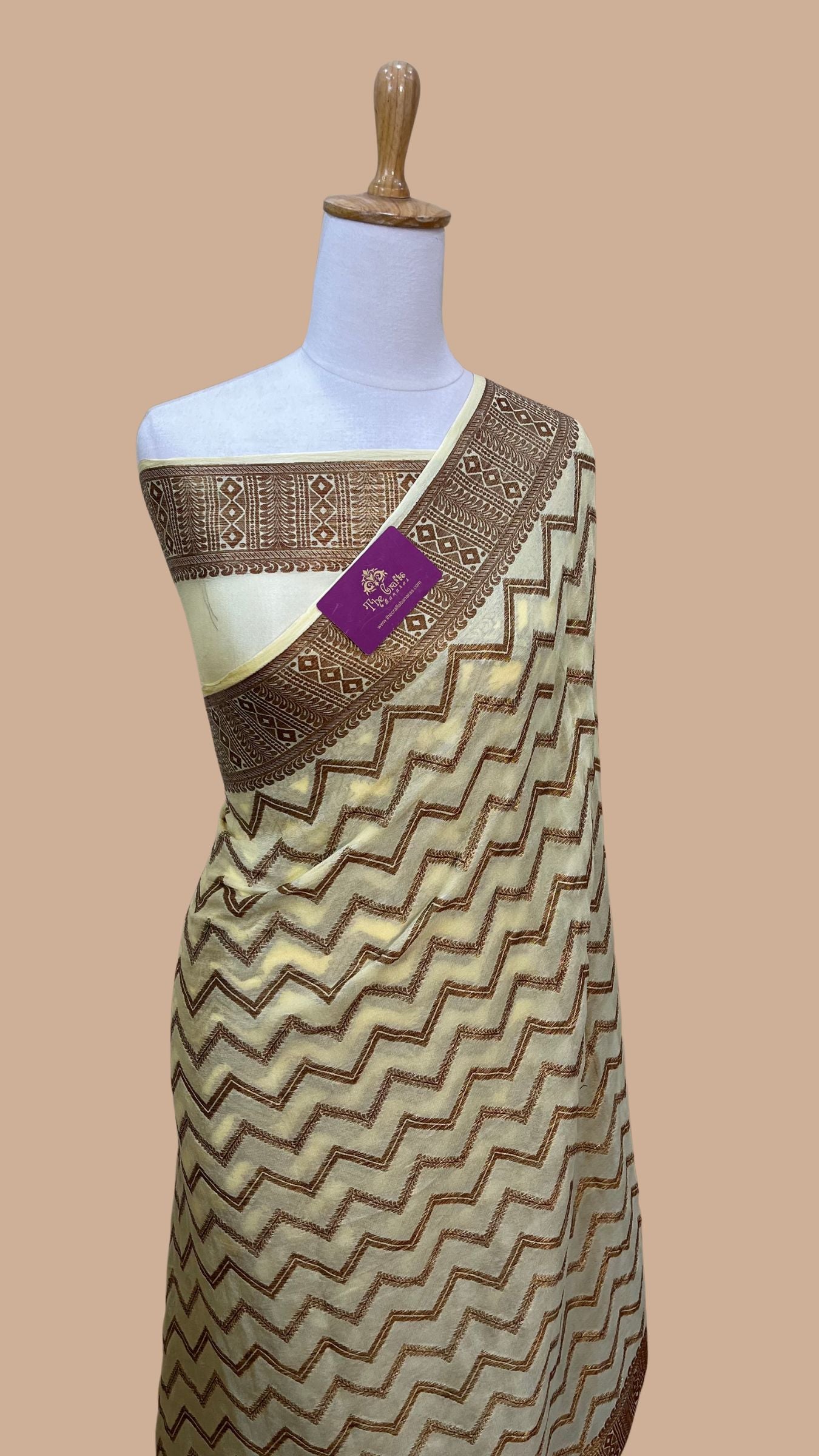 Pure Khaddi Chiffon Banarasi Saree