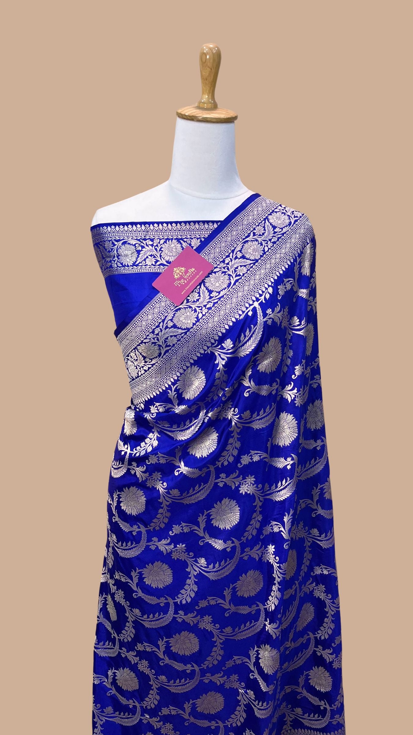 Pure Katan Silk Handloom Banarasi Saree - Jaal work