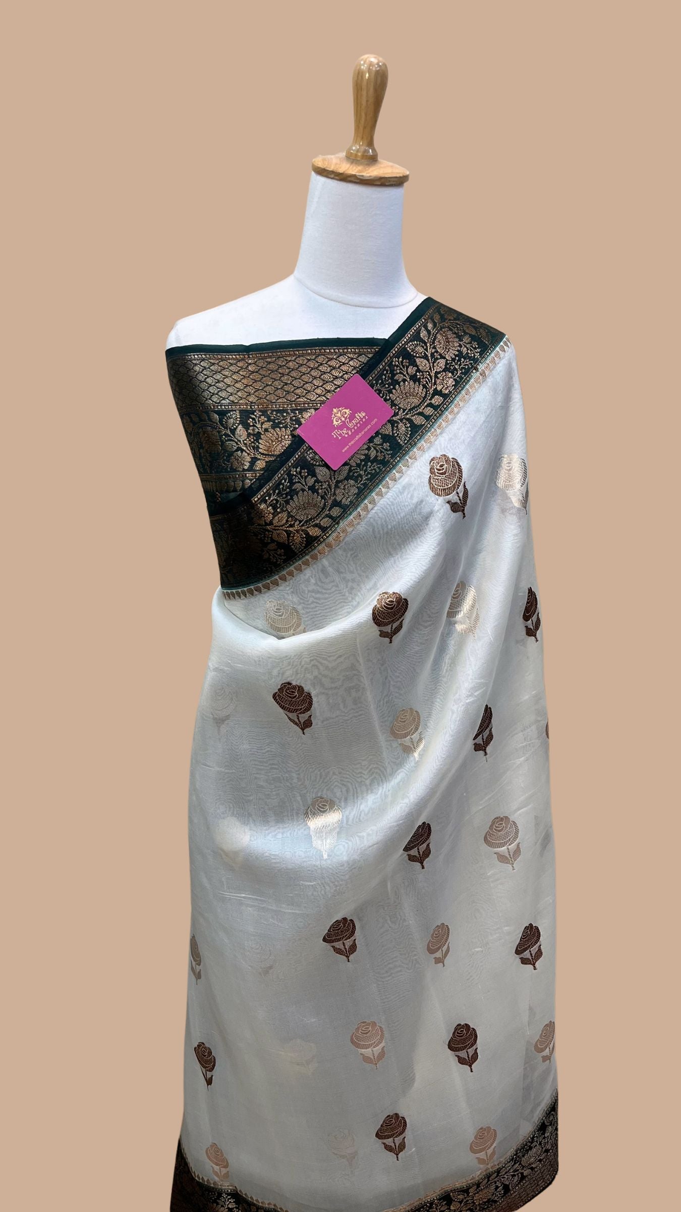 Pure Kora Silk Handloom Banarasi Saree