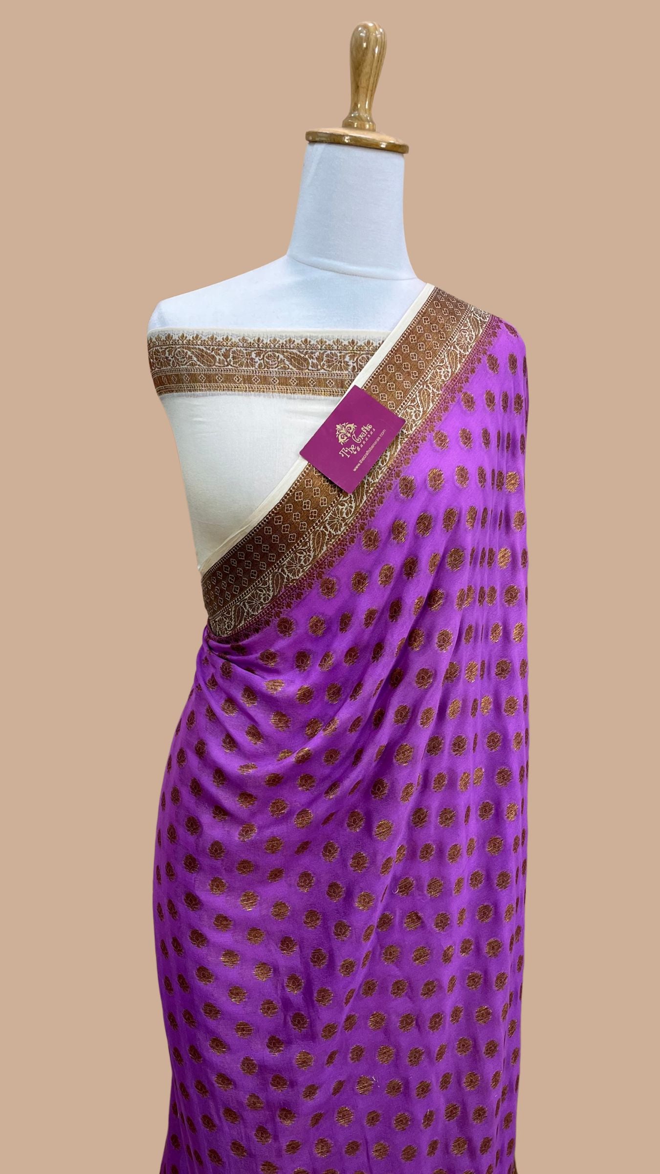 Pure Khaddi Chiffon Banarasi Saree