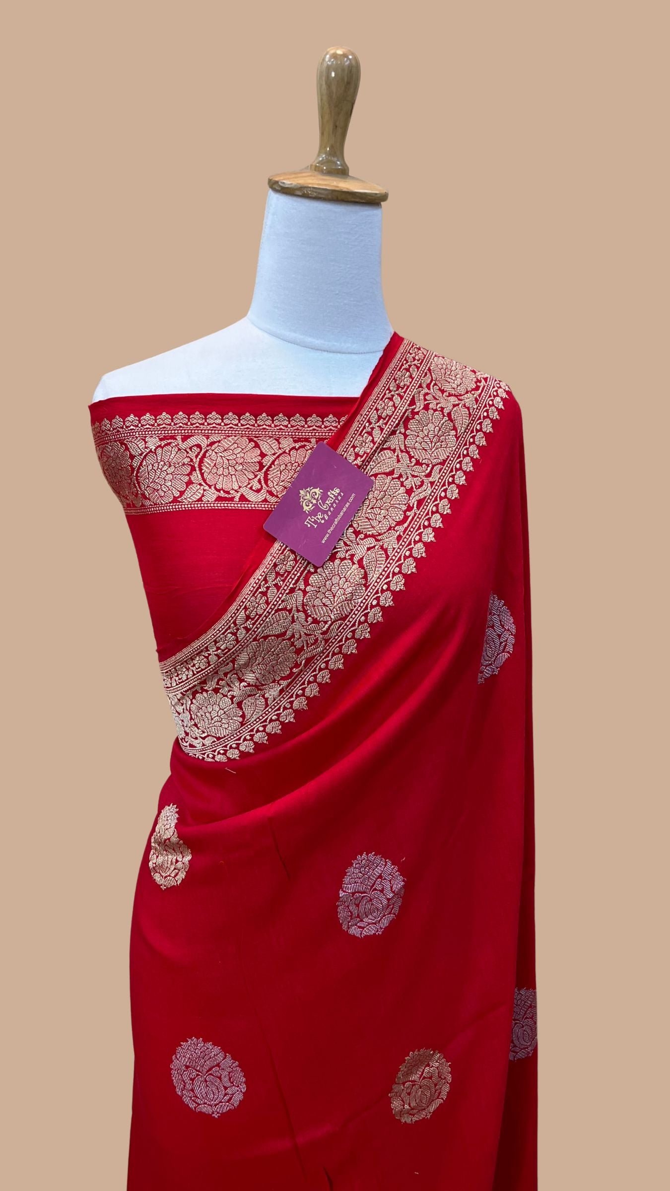 Pure Munga Silk Handloom Banarasi Saree - With Sona Rupa Kadhua Work