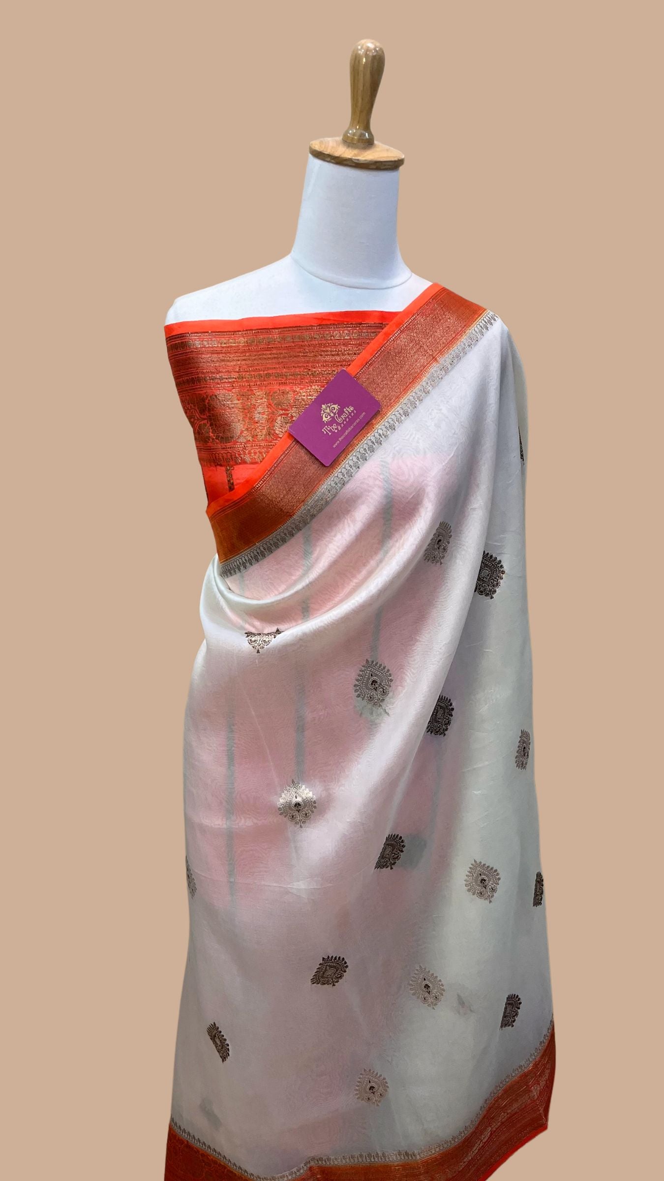 Pure Kora Silk Handloom Banarasi Saree