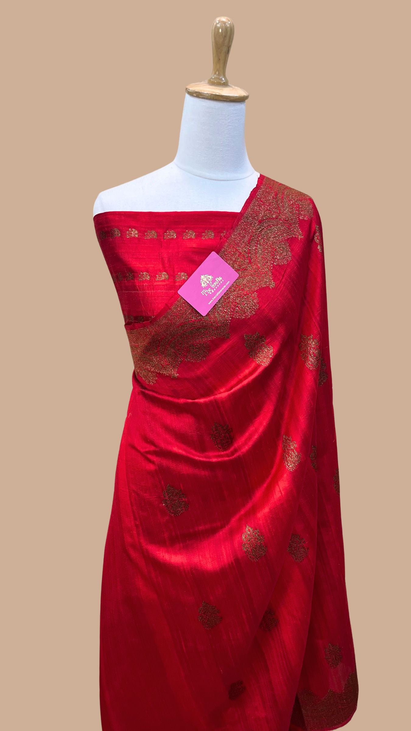 Pure Raw Silk Handloom Banarasi Saree