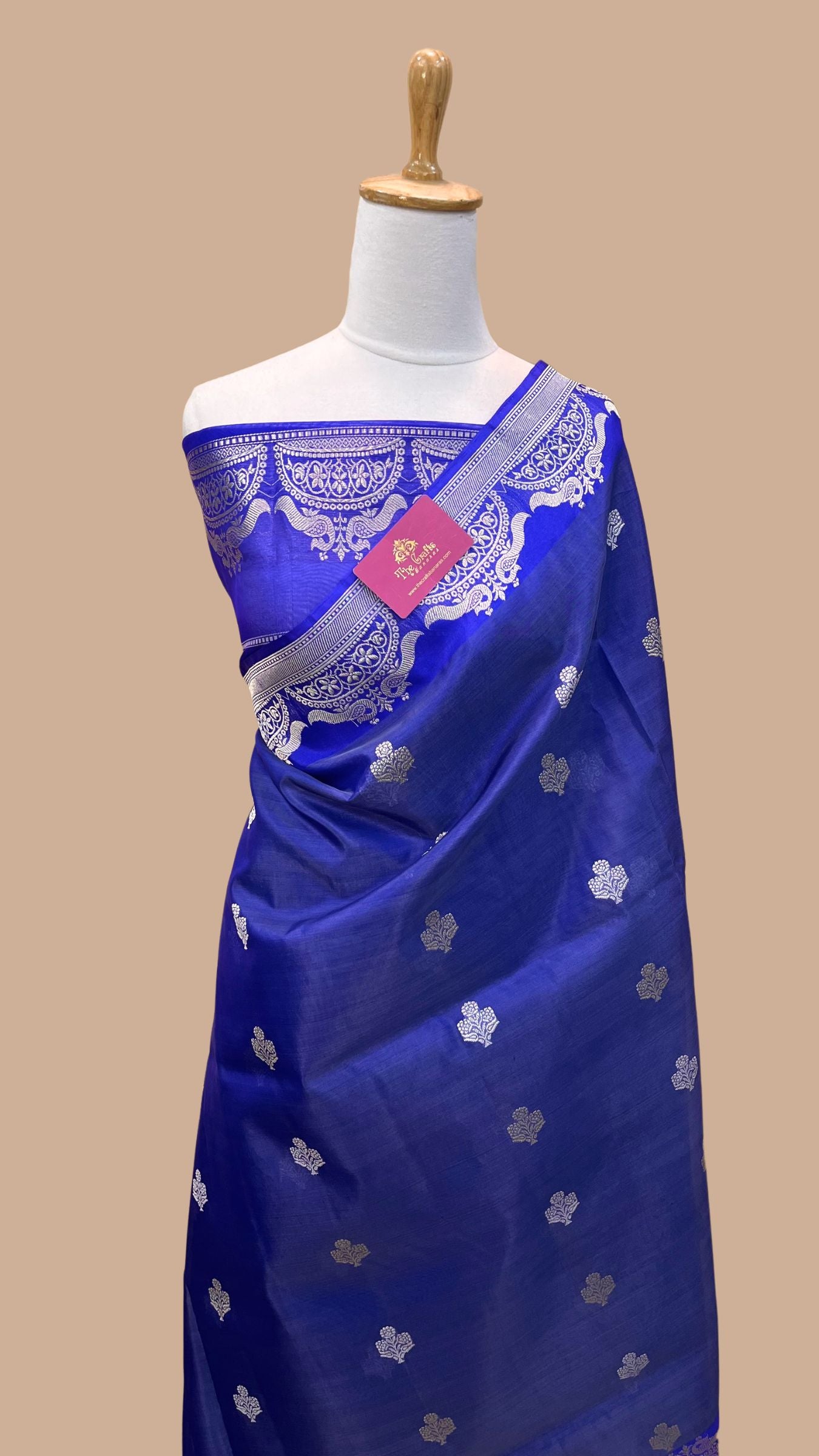 Pure Kora Silk Handloom Banarasi Saree - with sona rupa kadhua motifs