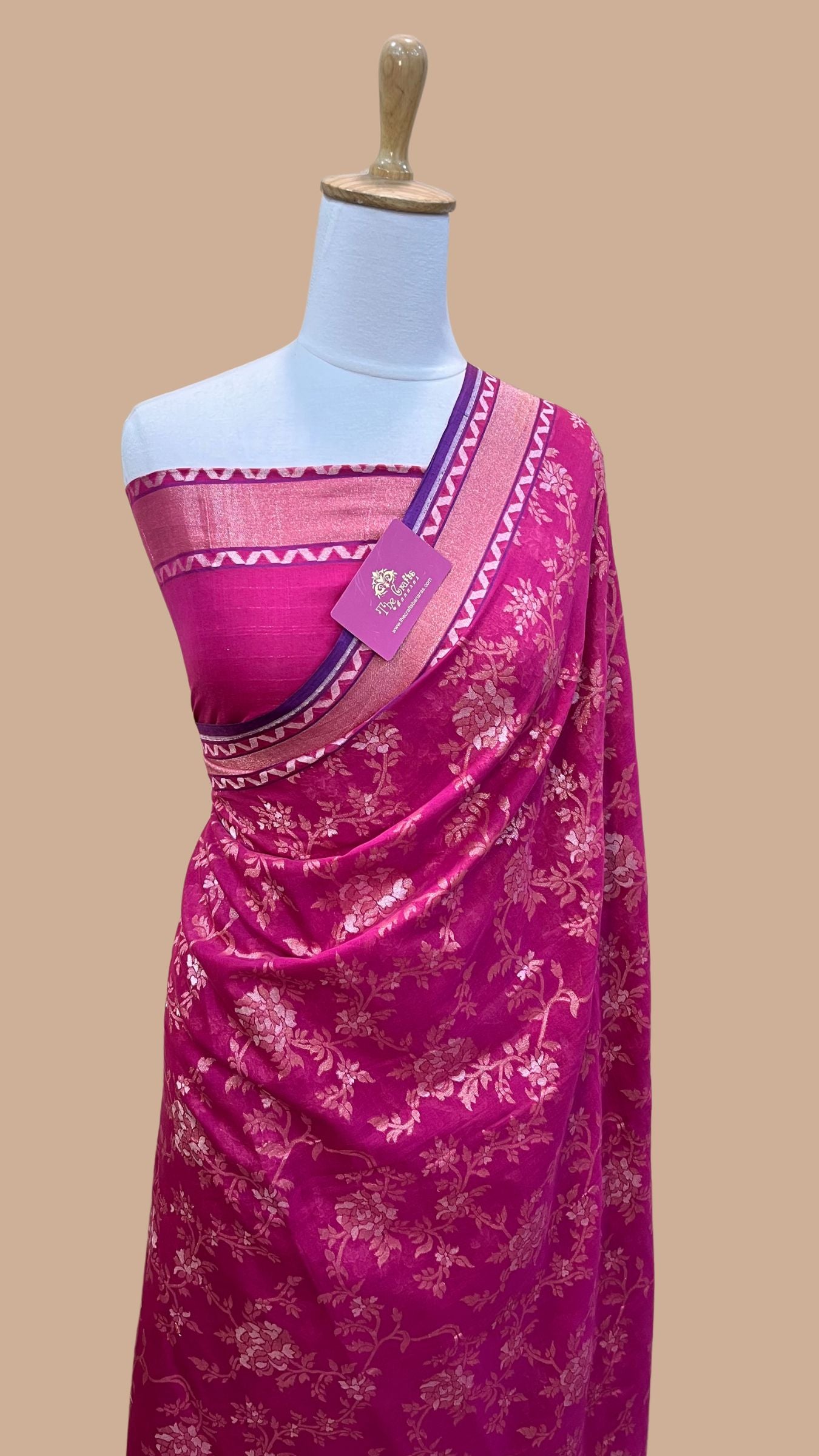 Pure Ektara Cotton Jamdani Banarasi Saree - Alfi