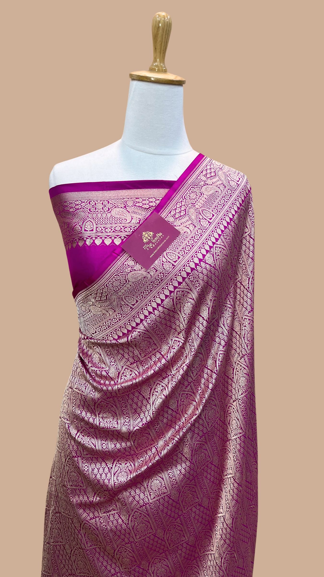 Pure Katan Silk Handloom Banarasi Saree - Tanchui Brocade Meena