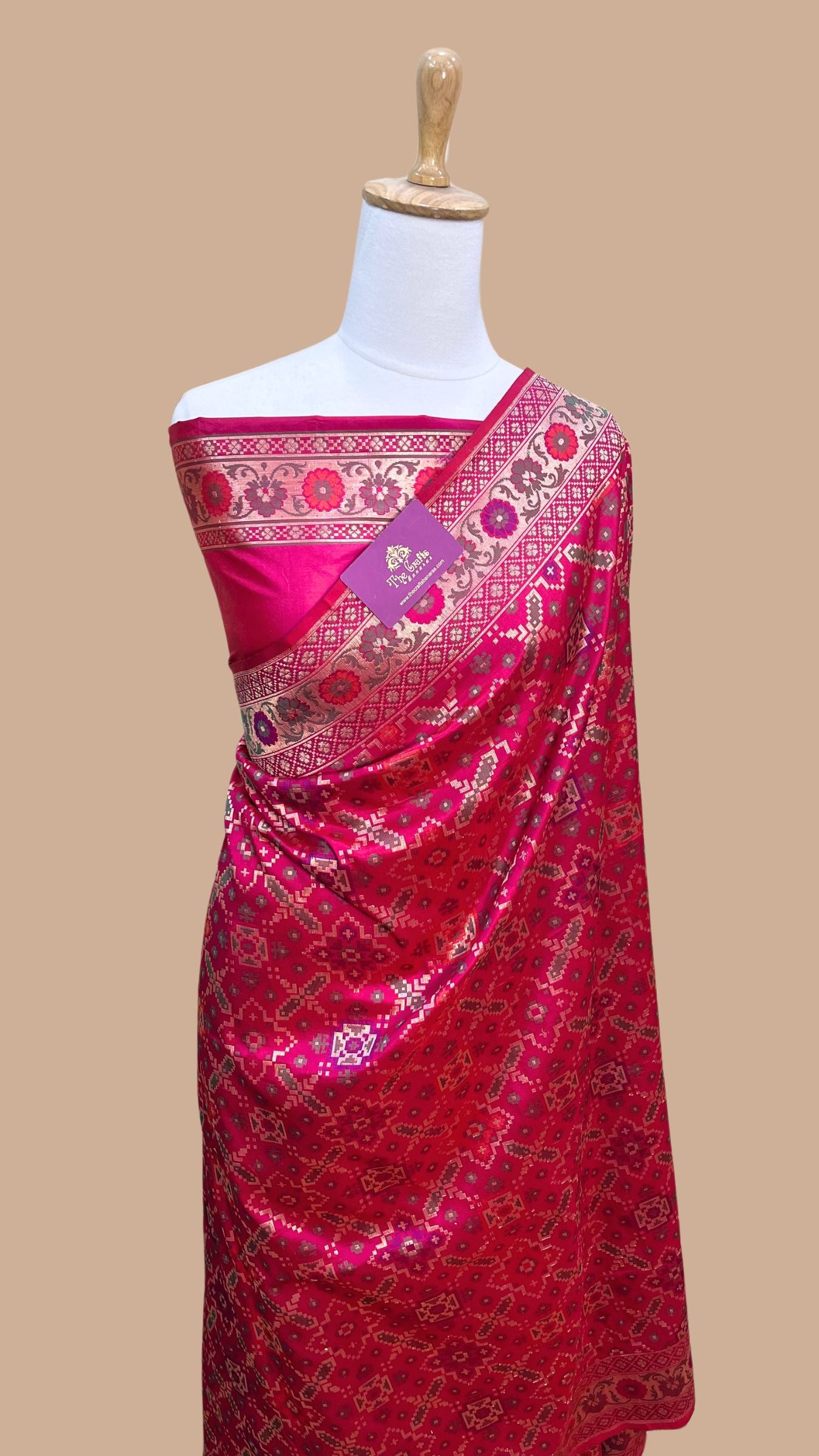 Pure Ektara Cotton Jamdani Banarasi Saree - Tilfi
