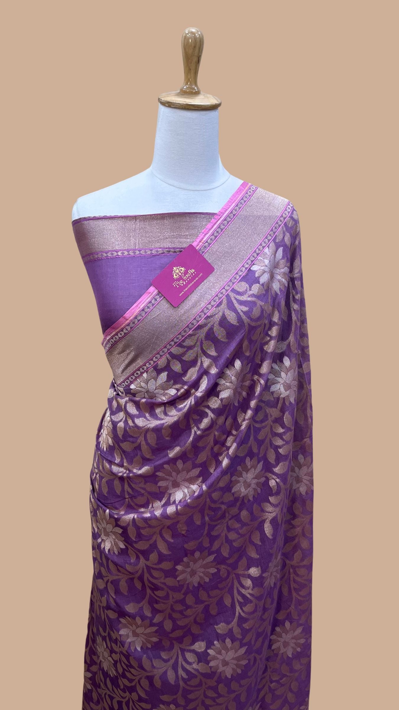 Pure Ektara Cotton Jamdani Banarasi Saree - Alfi