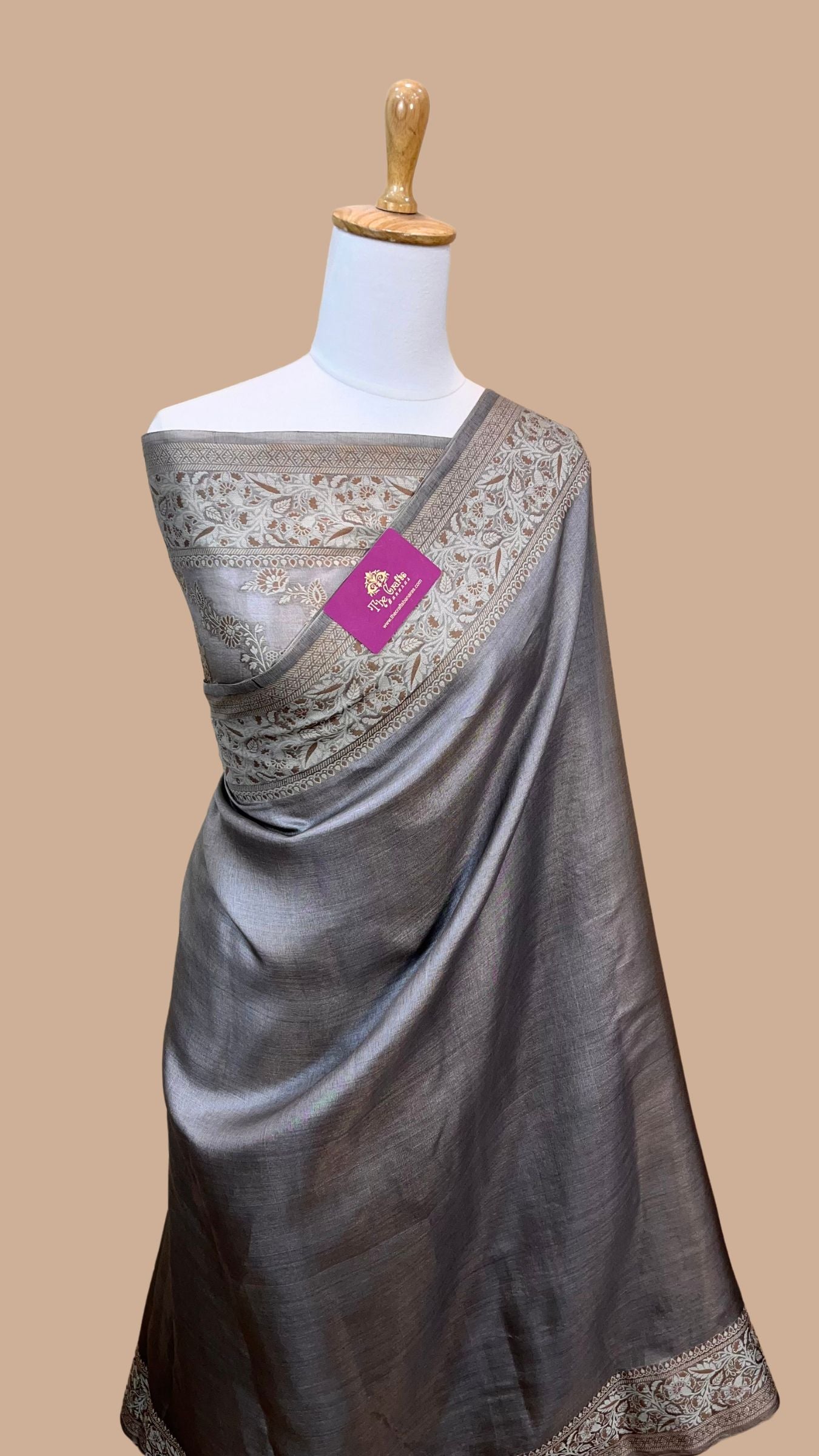 Pure Butter Crepe Banarasi Saree