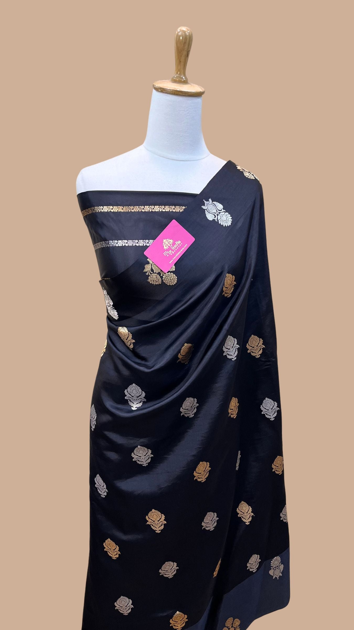 Pure  Mango Silk Handloom Banarasi Saree