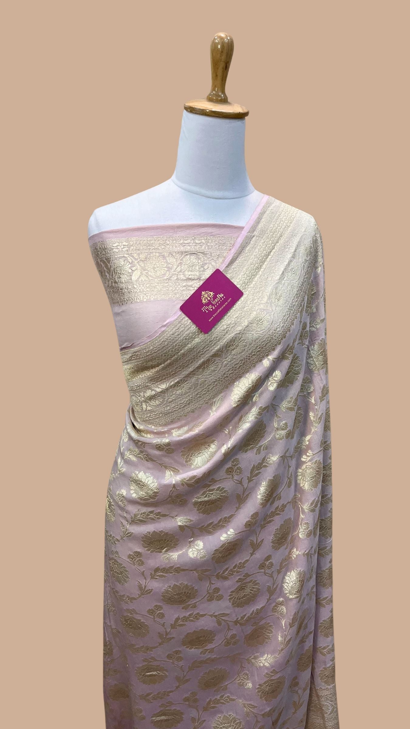 Pure Munga Silk Handloom Banarasi Saree - Jaal Work