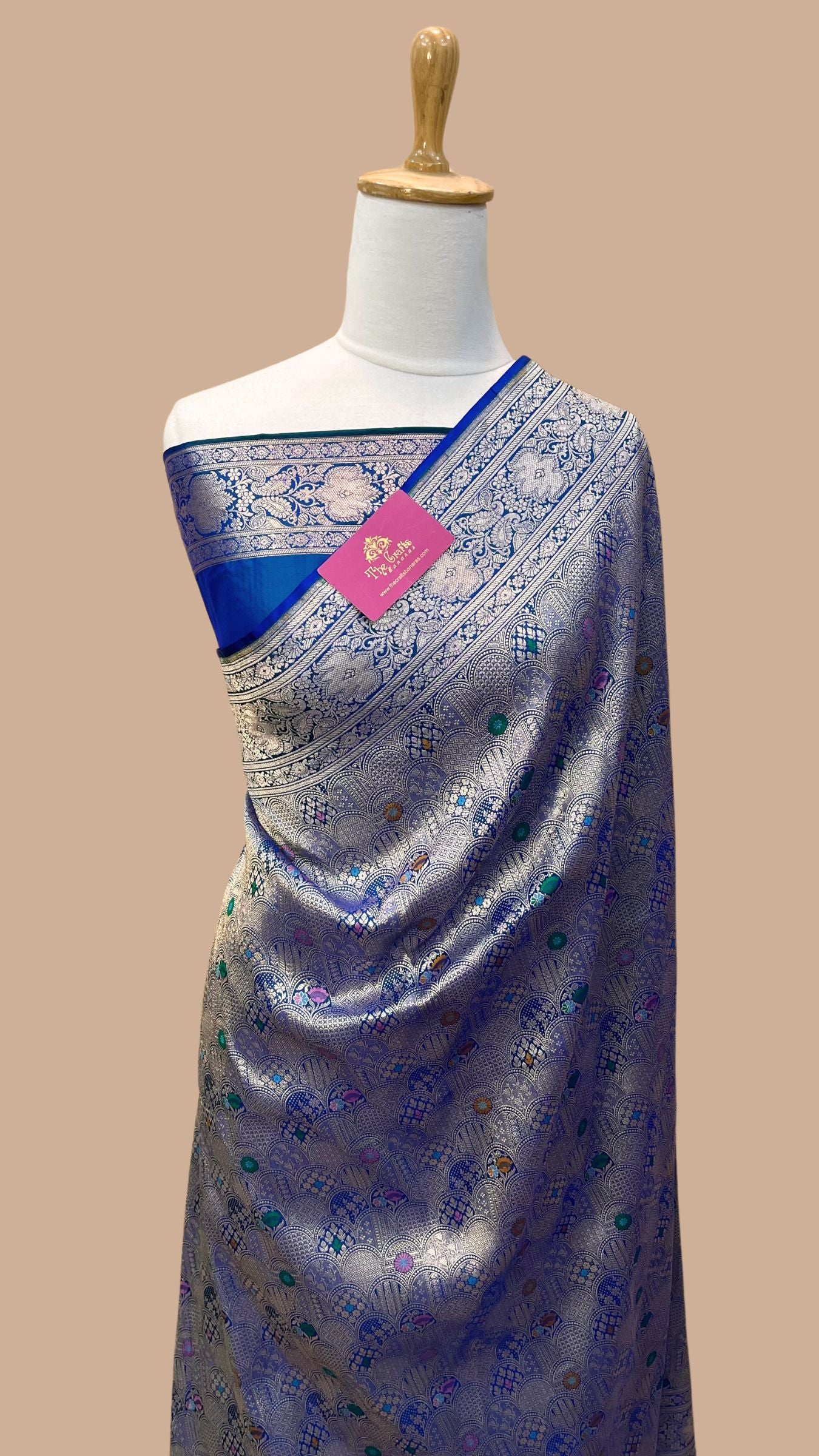 Pure Katan Silk Handloom Banarasi Saree - Tanchui Brocade Meena