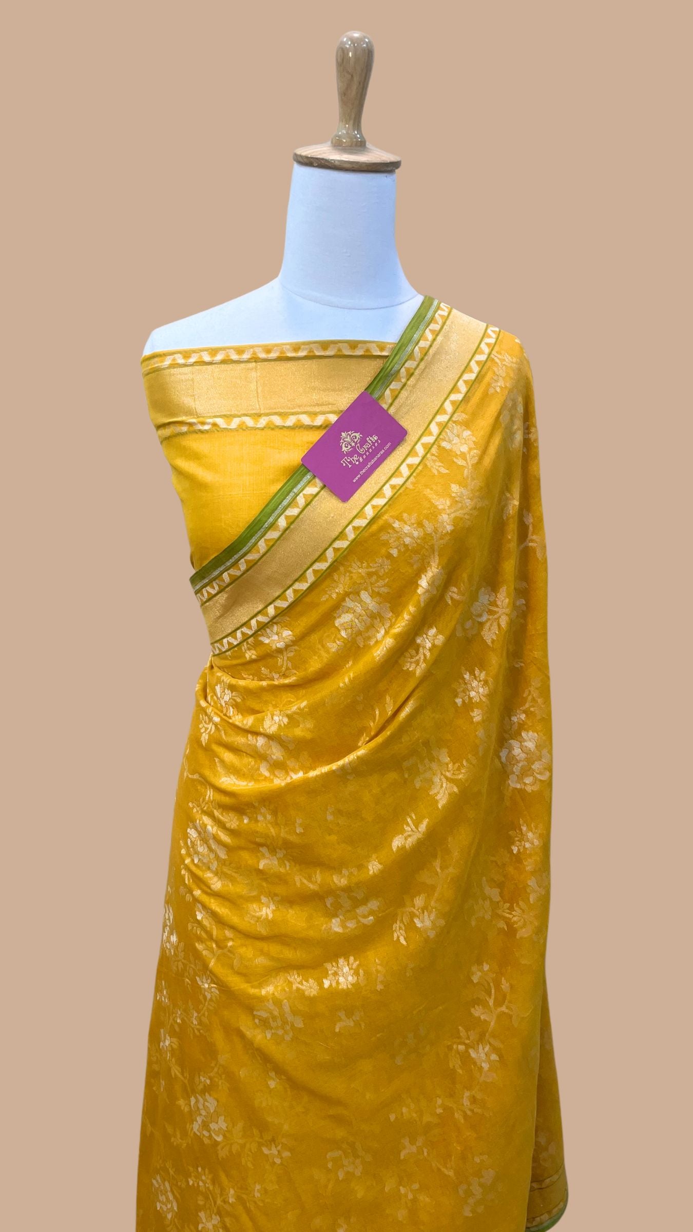 Pure Ektara Cotton Jamdani Banarasi Saree - Alfi