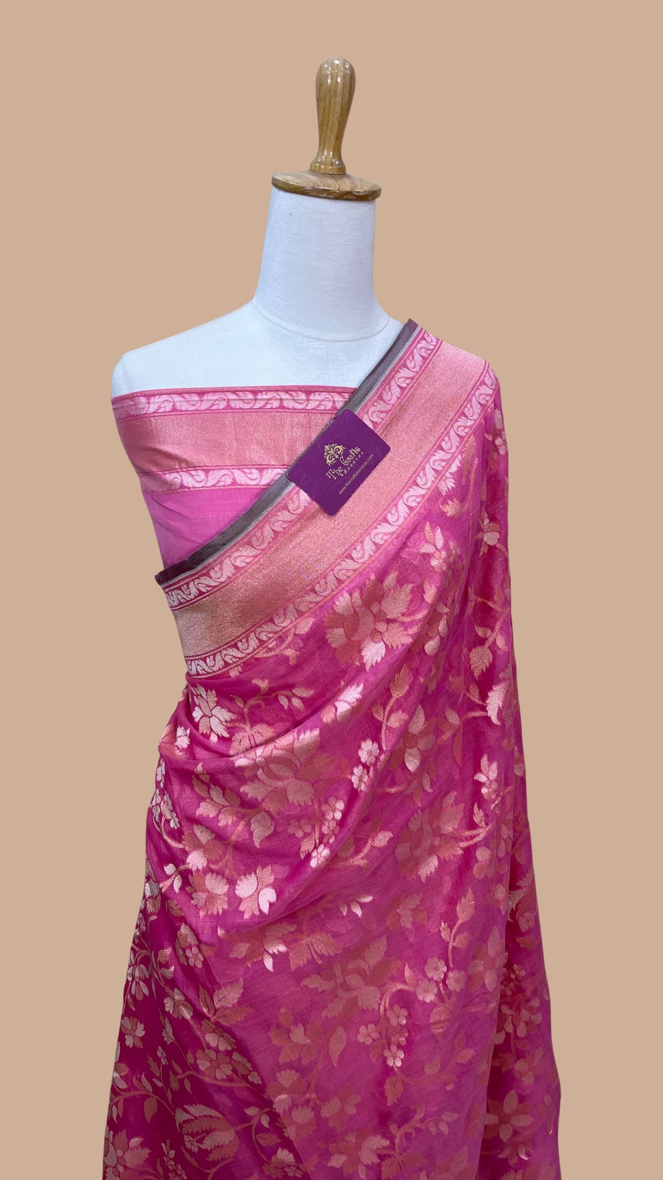Pure Ektara Cotton Jamdani Banarasi Saree - Alfi