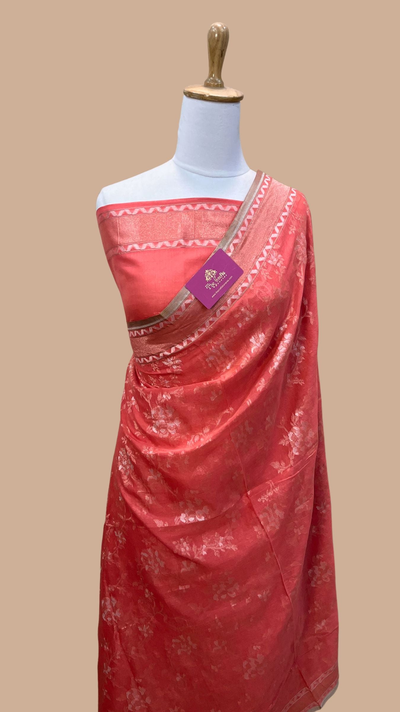 Pure Ektara Cotton Jamdani Banarasi Saree - Alfi