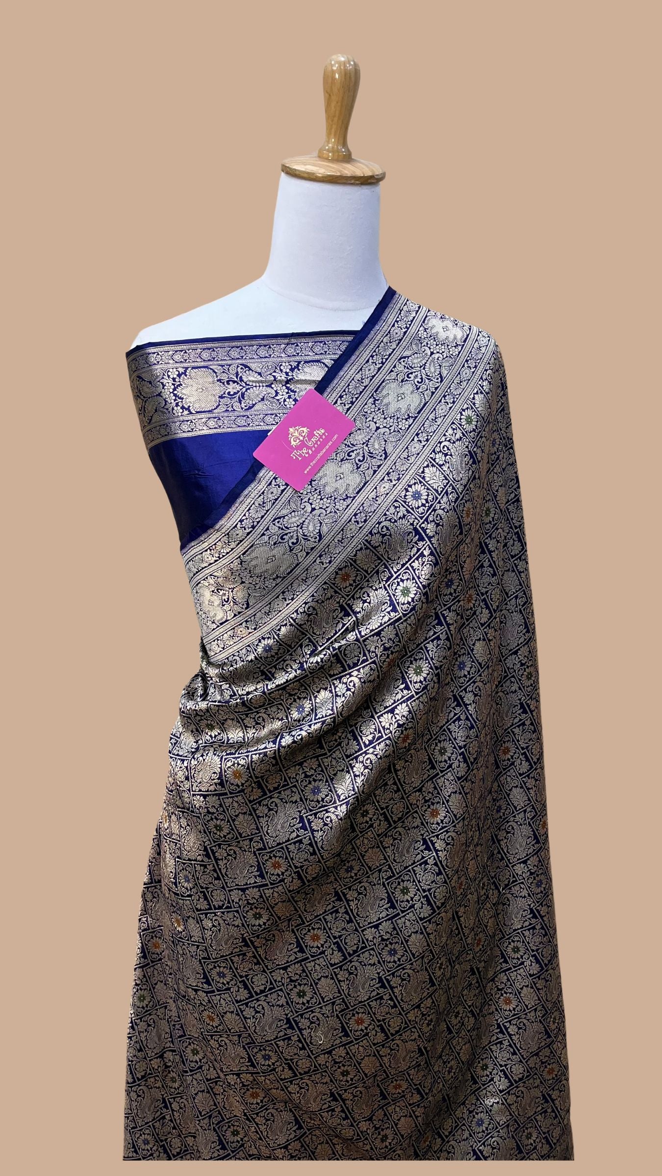 Pure Katan Silk Handloom Banarasi Saree - Tanchui Brocade Meena