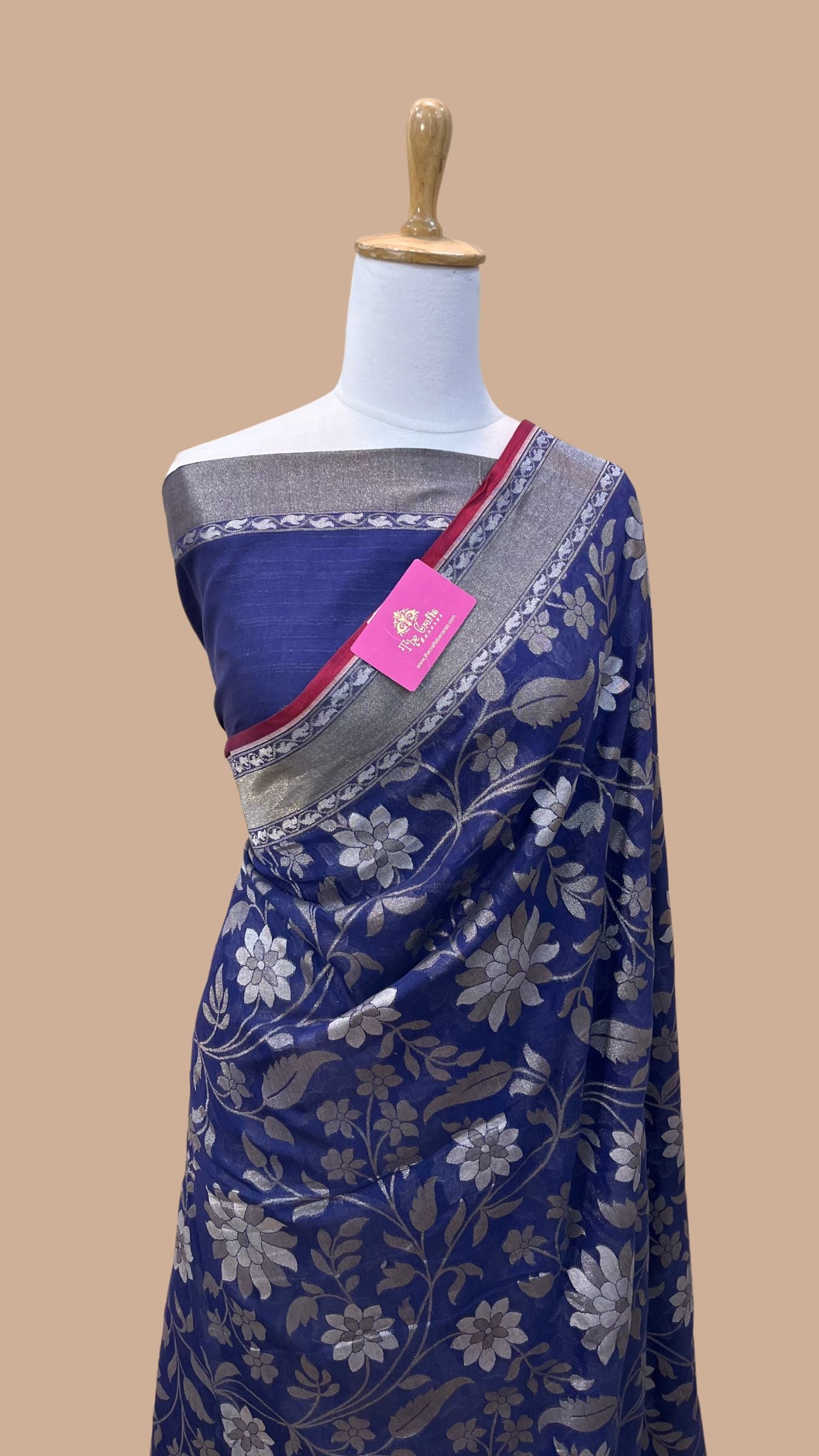 Pure Ektara Cotton Jamdani Banarasi Saree - Alfi