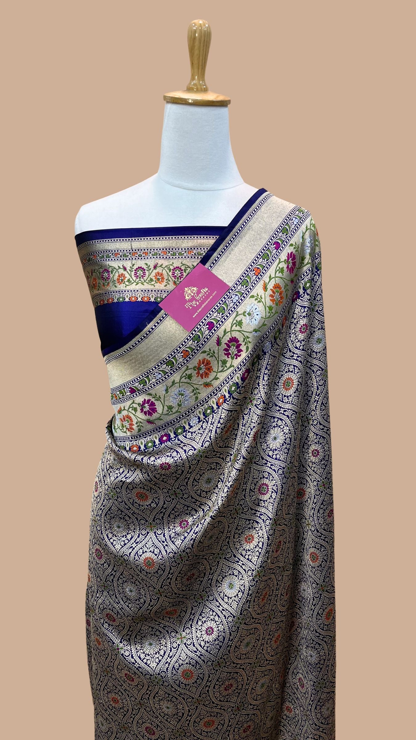 Pure Katan Silk Handloom Banarasi Saree - Tanchui Brocade Meena