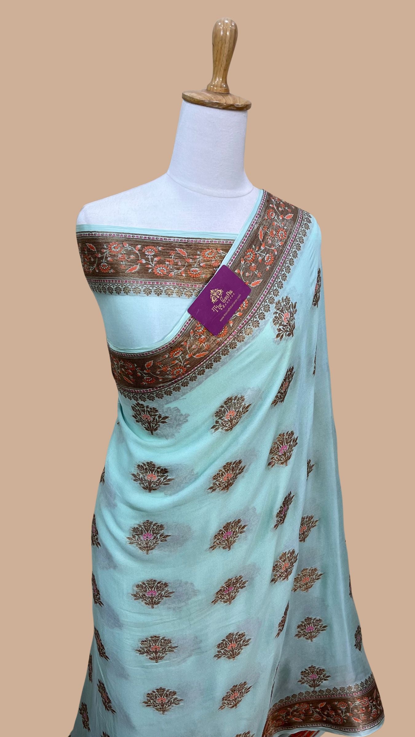 Pure Khaddi Chiffon Banarasi Saree