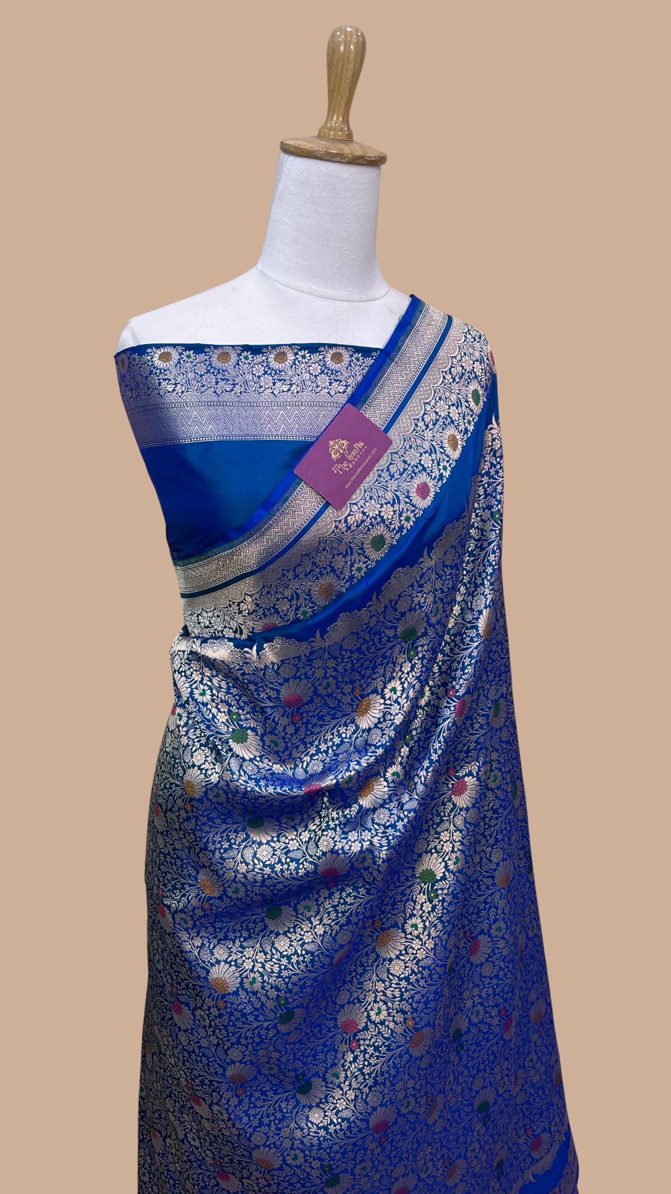 Pure Katan Silk Handloom Banarasi Saree - Tanchui Brocade Meena