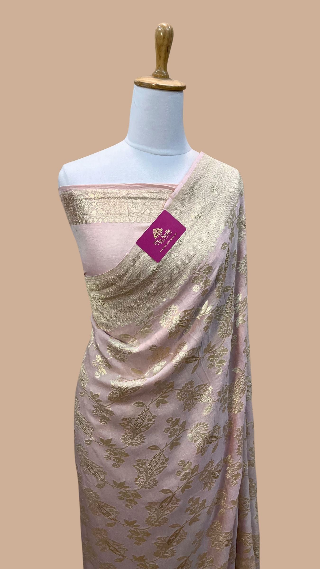 Pure Munga Silk Handloom Banarasi Saree - Jaal Work