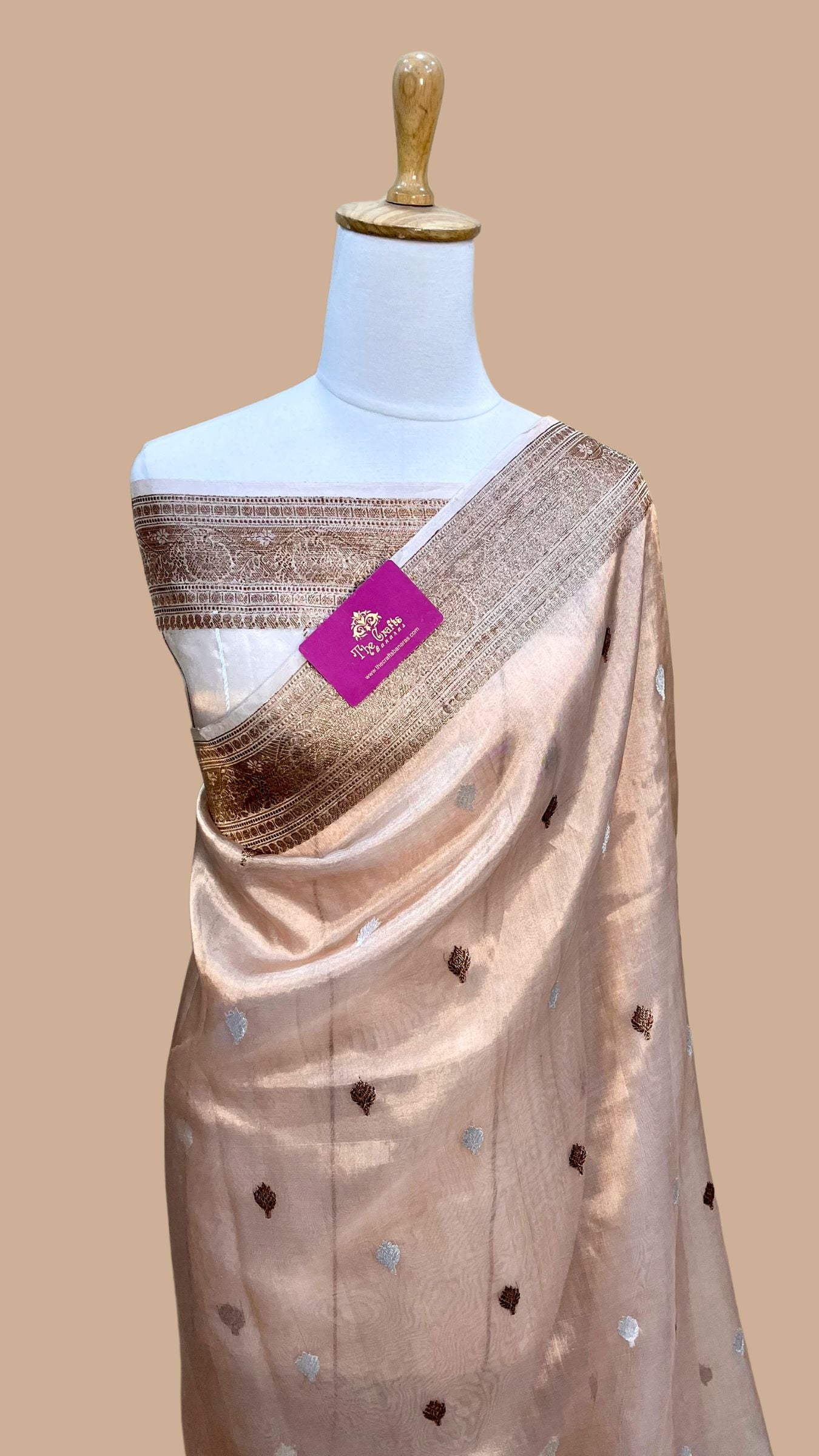 Pure Kora Tissue Silk Handloom Banarasi Saree