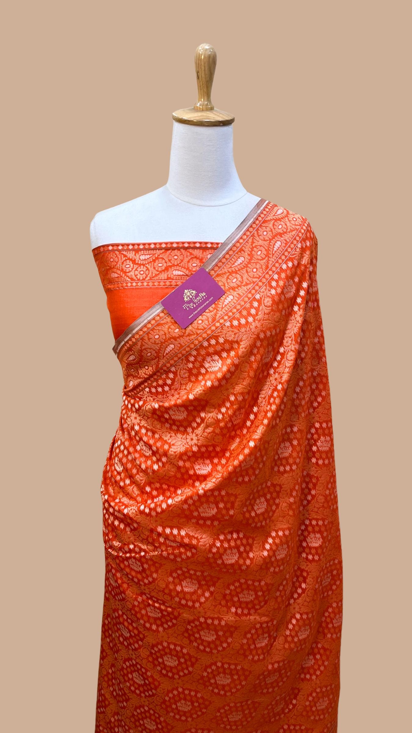 Pure Ektara Cotton Jamdani Banarasi Saree - Alfi