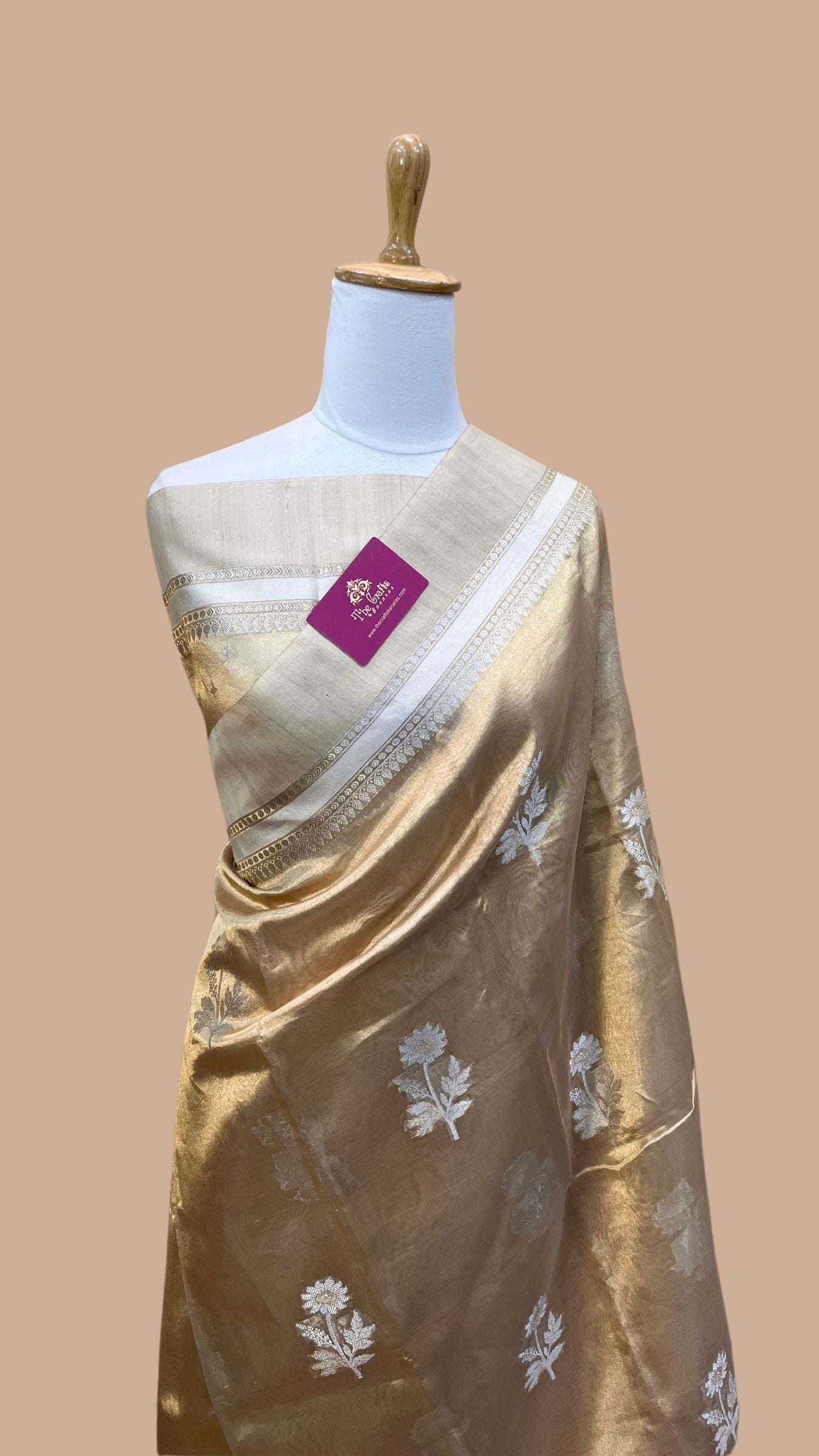 Pure Kora Tissue Silk Handloom Banarasi Saree