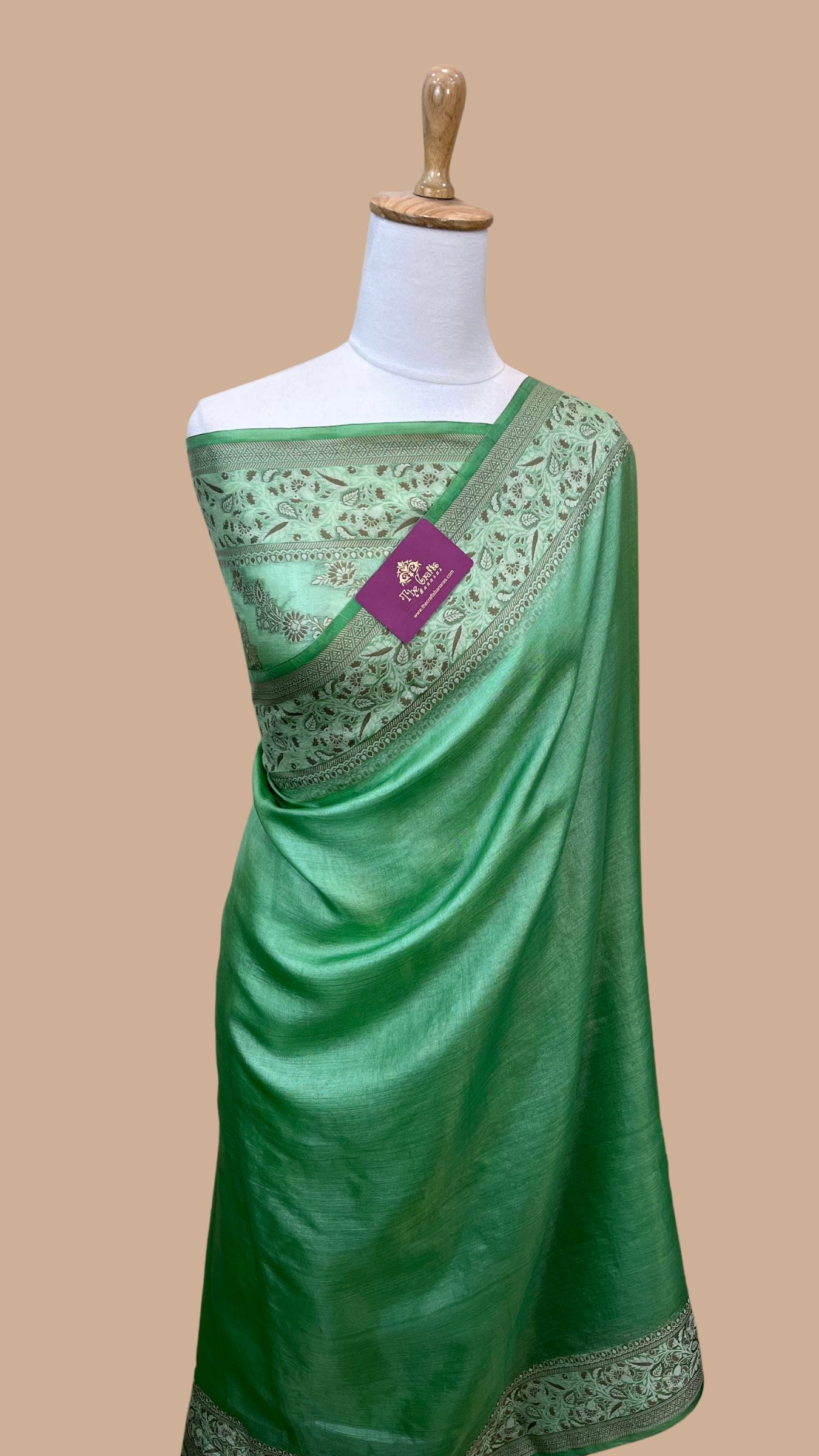 Pure Butter Crepe Banarasi Saree