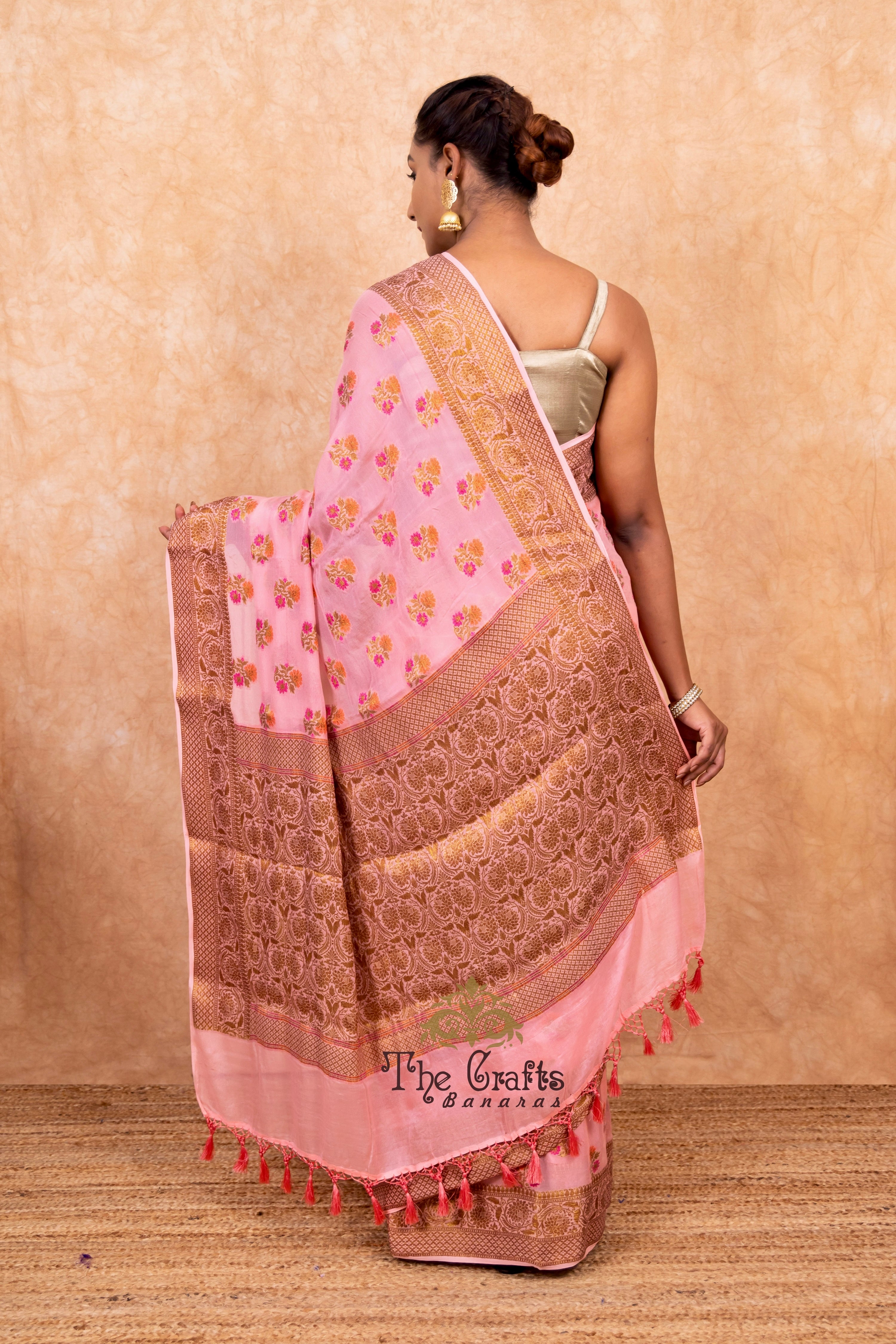 Pure Khaddi Chiffon Banarasi Saree