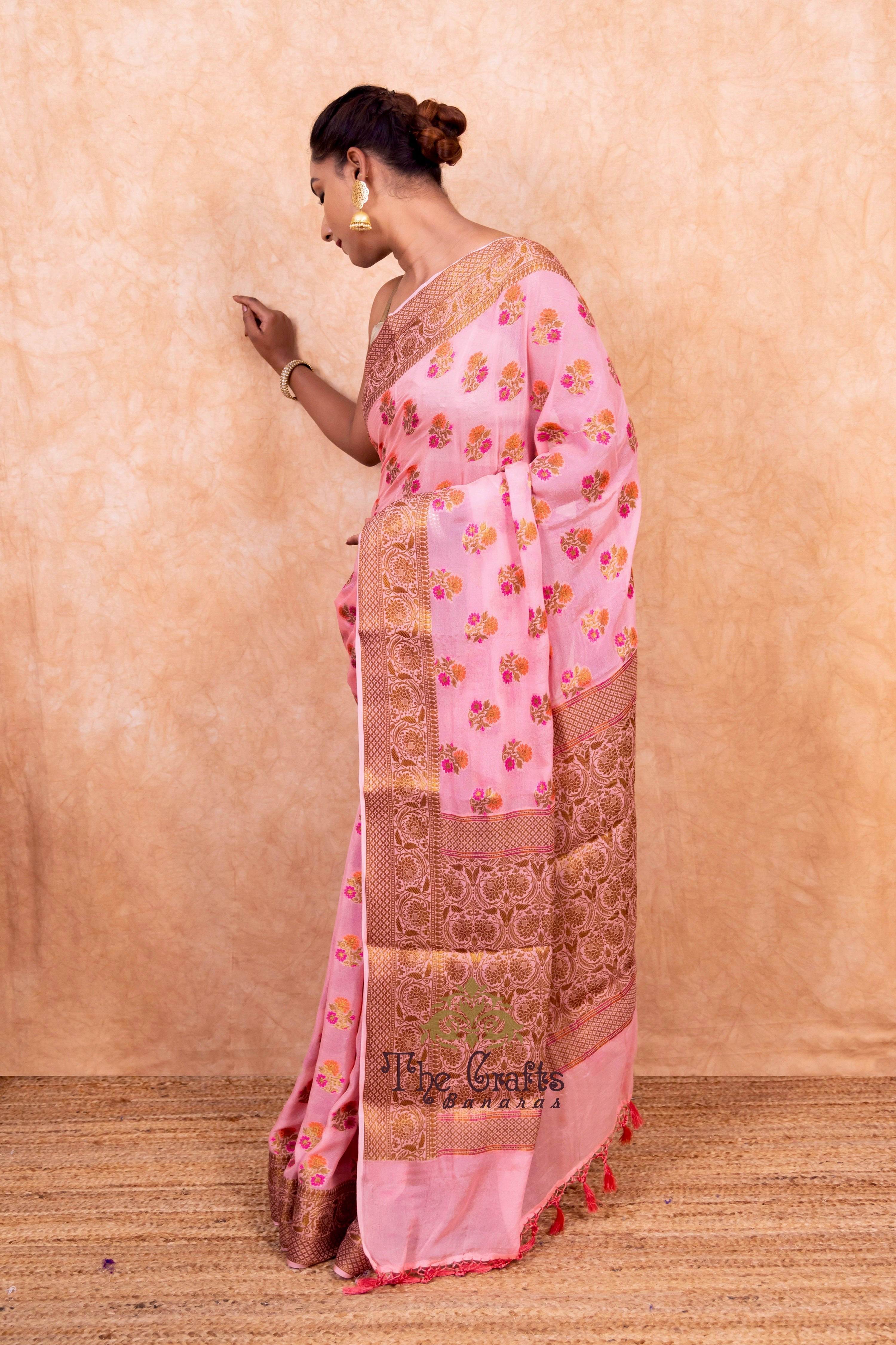 Pure Khaddi Chiffon Banarasi Saree