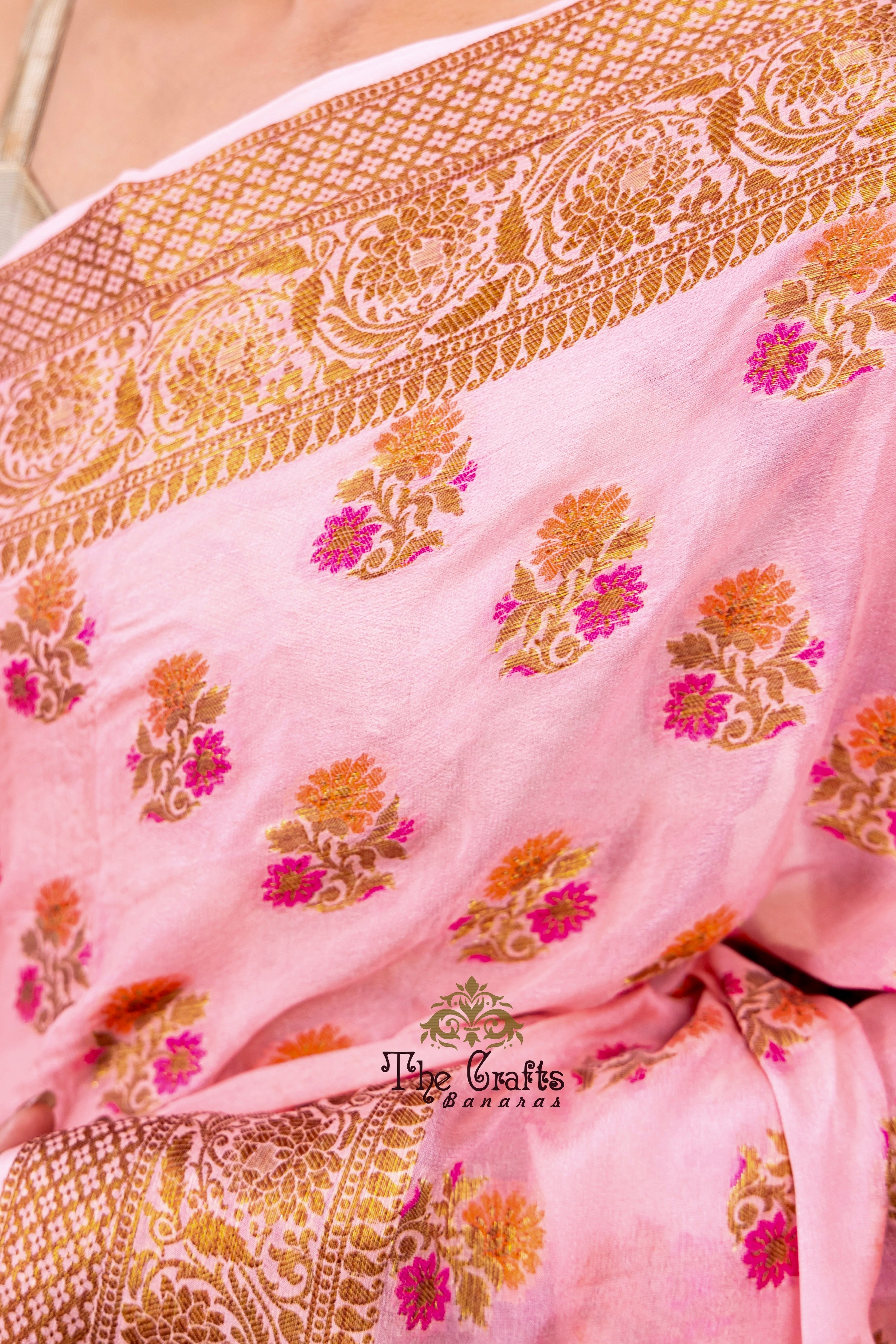 Pure Khaddi Chiffon Banarasi Saree