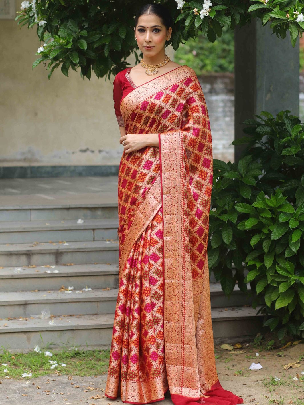 Pure Khaddi Chiffon Banarasi Saree