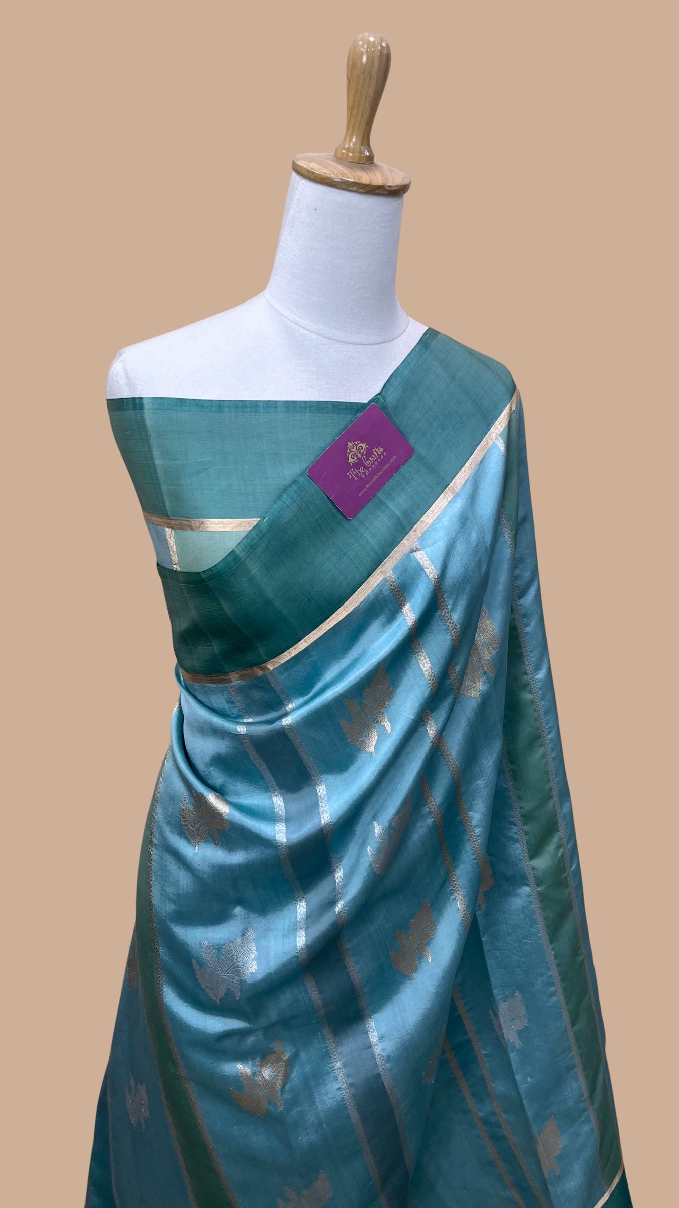 Pure  Mango Silk Handloom Banarasi Saree
