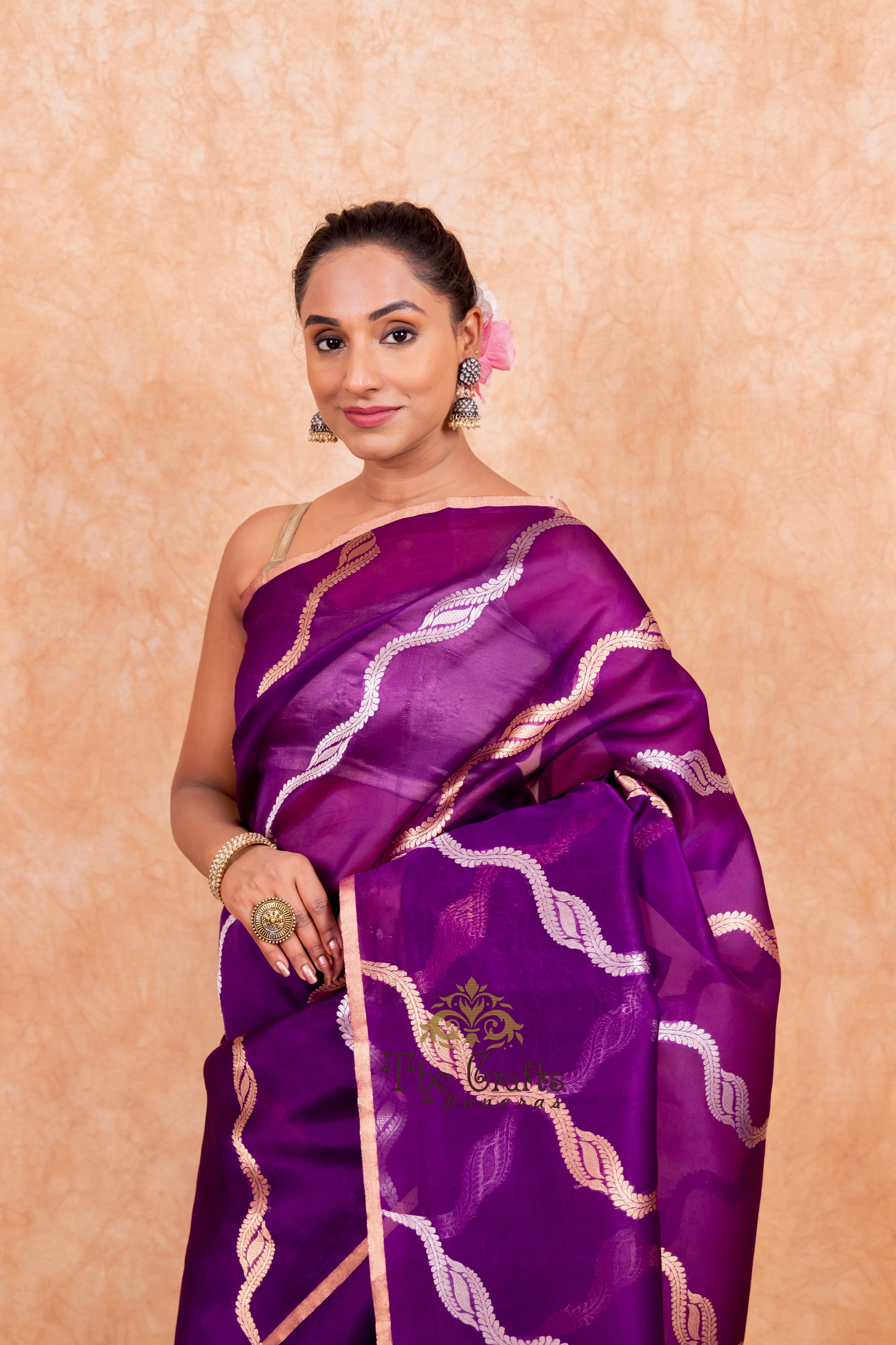 Pure Kora Silk Handloom Banarasi Saree