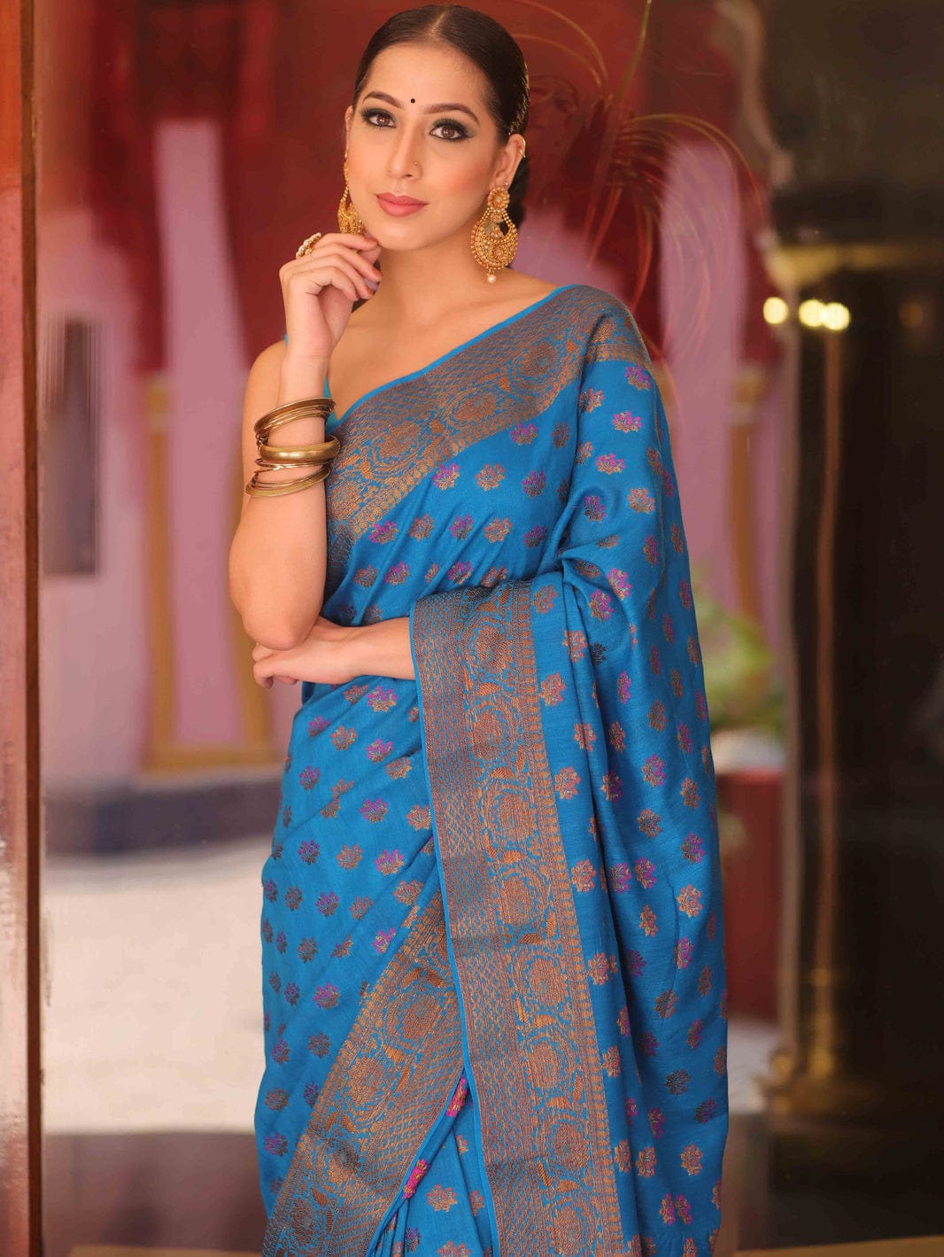 Pure Khaddi Chiffon Banarasi Saree