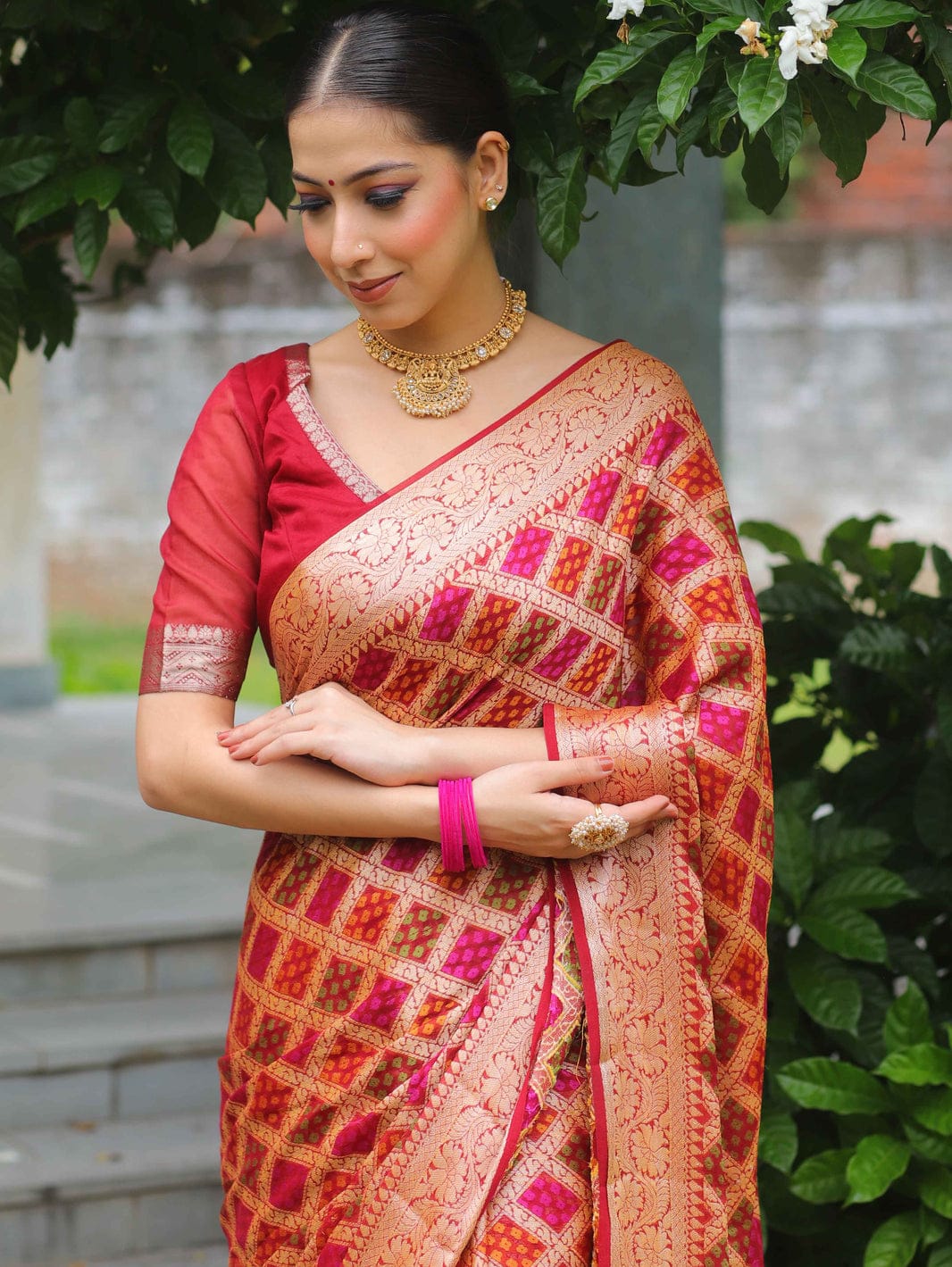 Pure Khaddi Chiffon Banarasi Saree