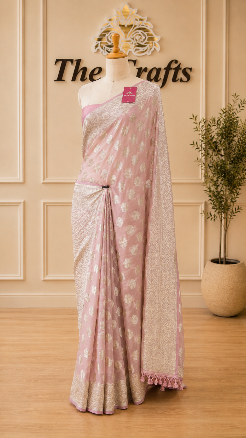 Khaddi Georgette Saree Banarasi - Water Zari