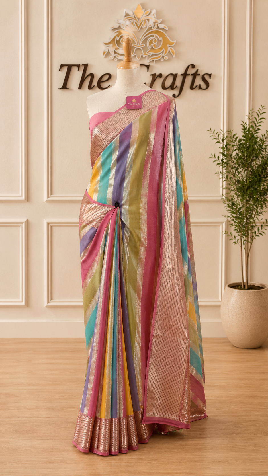 Khaddi Georgette Handloom Banarasi Saree