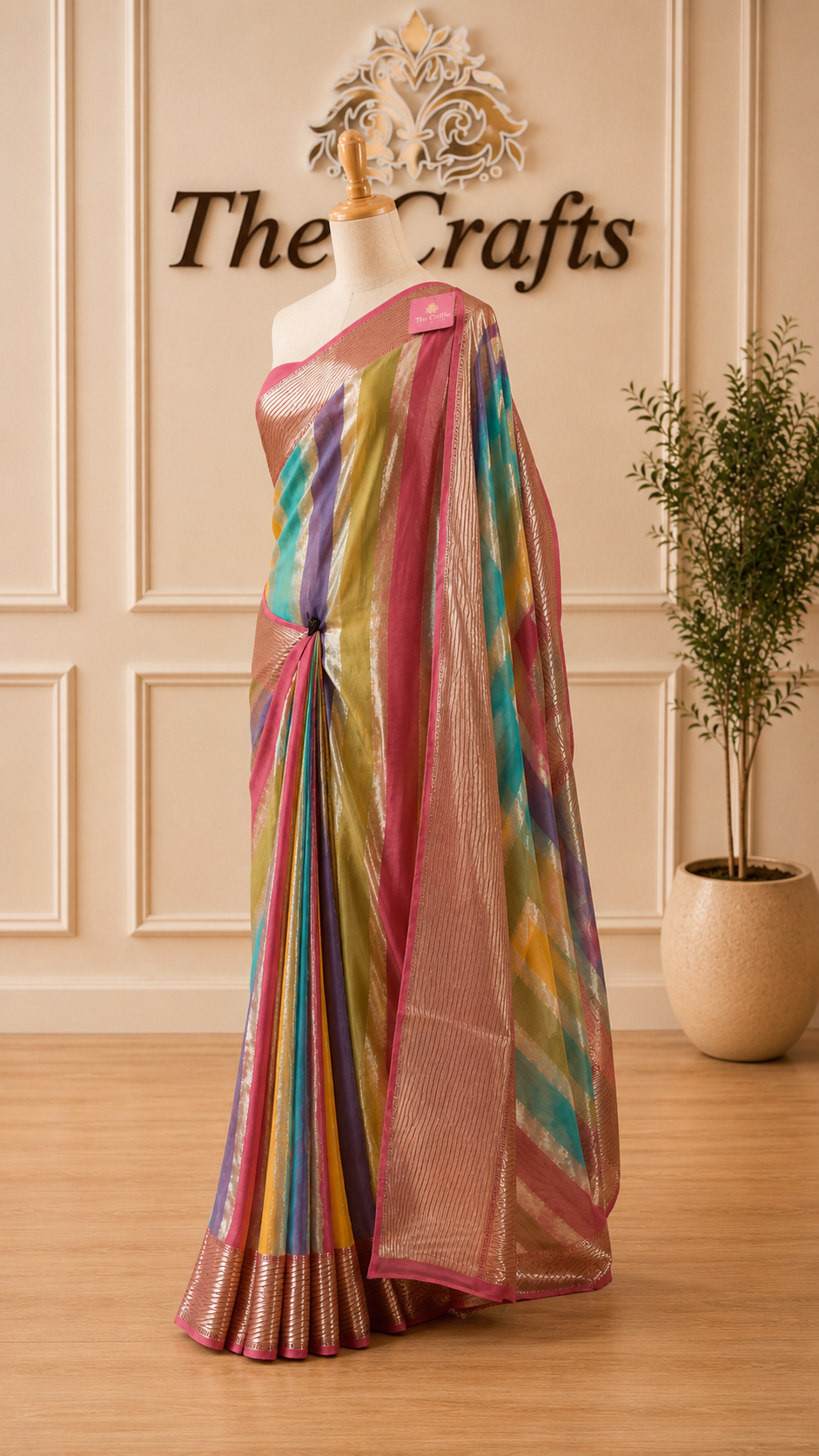 Khaddi Georgette Handloom Banarasi Saree
