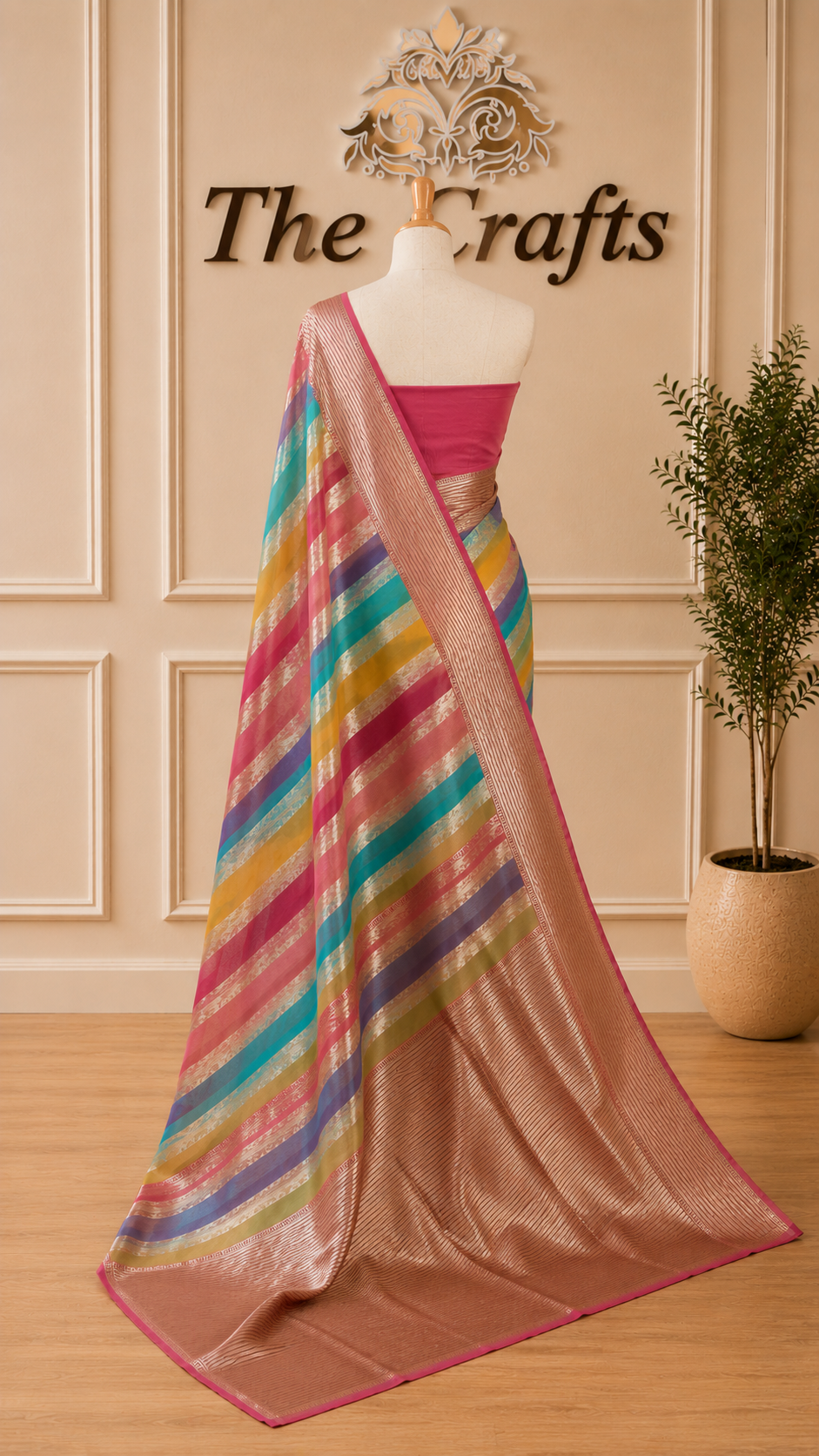 Khaddi Georgette Handloom Banarasi Saree