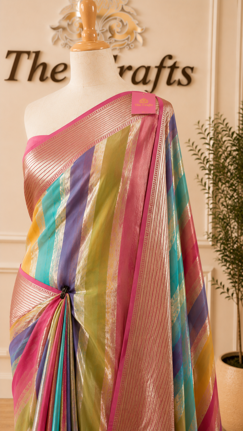 Khaddi Georgette Handloom Banarasi Saree